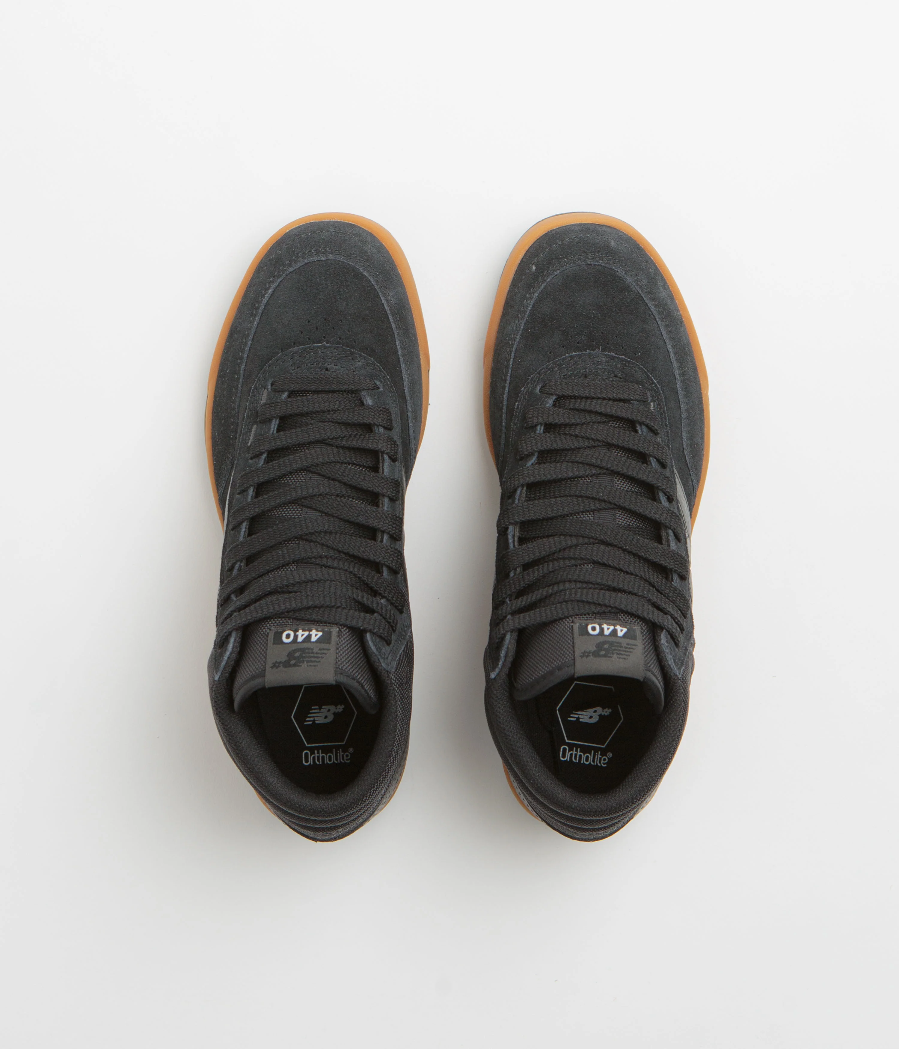 New Balance Numeric 440 Hi Shoes - Black / Black / Gum - Image 7