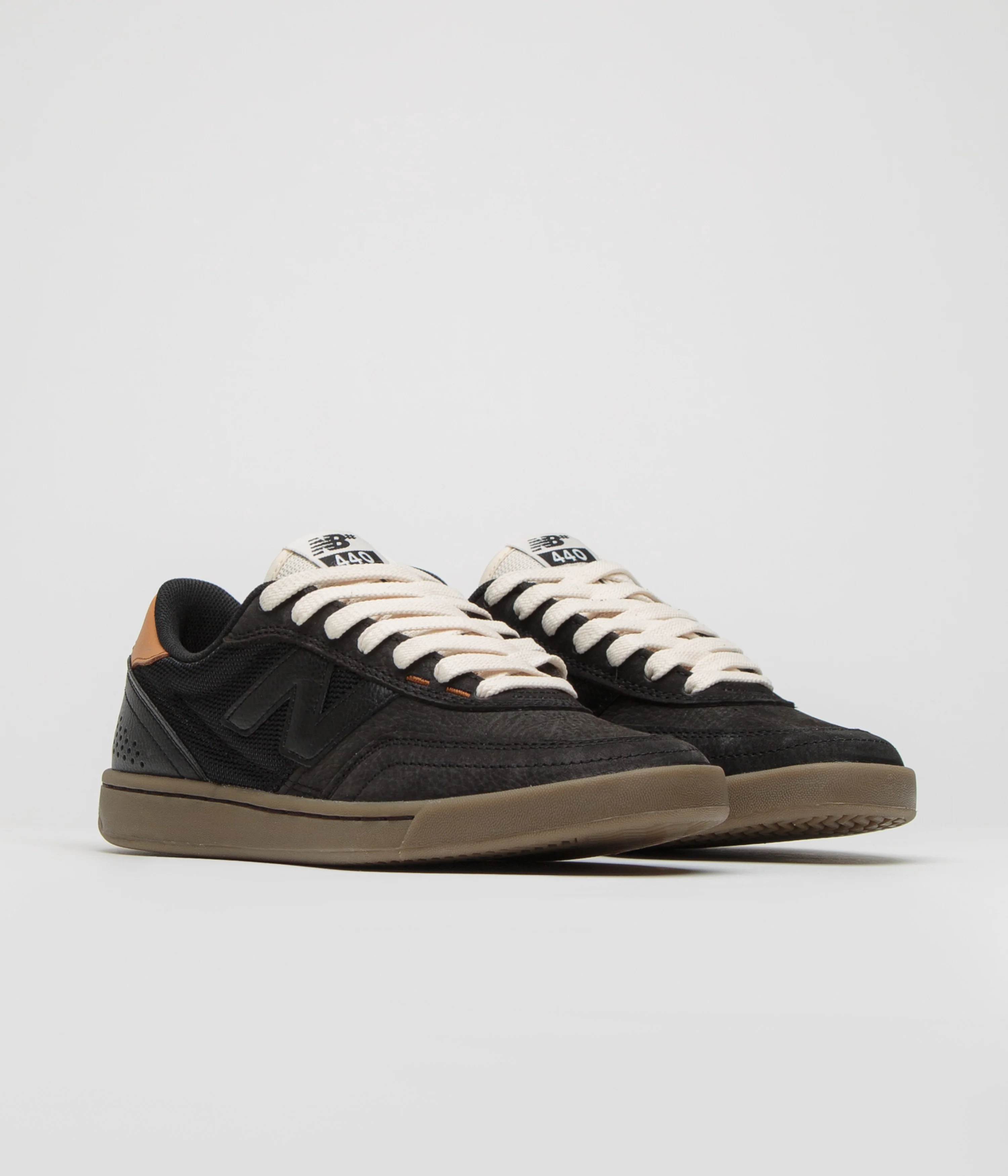 New Balance Numeric 440 Shoes - Black / Gum / Orange - Image 2