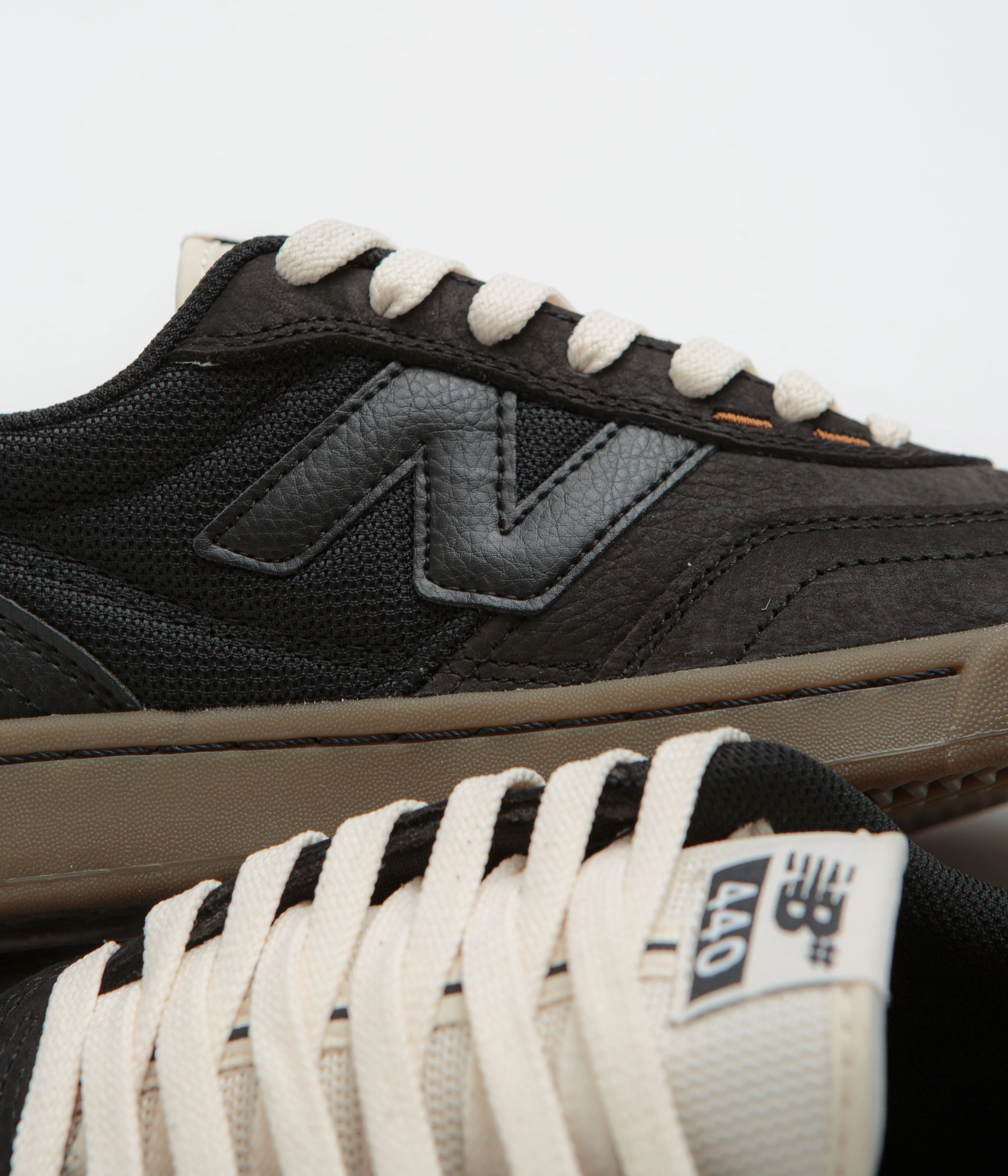 New Balance Numeric 440 Shoes - Black / Gum / Orange - Image 3