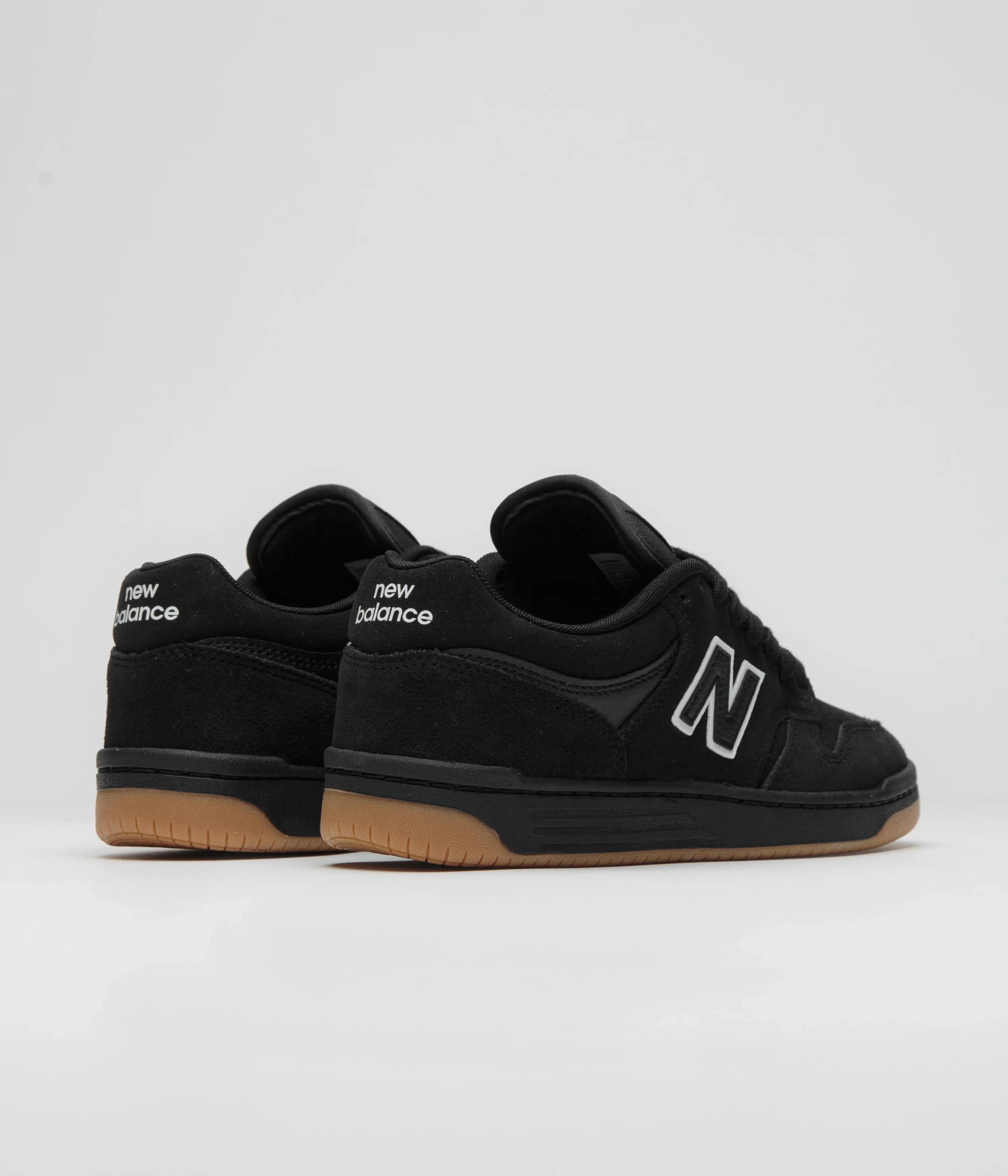 New Balance Numeric 480 Shoes - Black / Black / Gum - Image 4