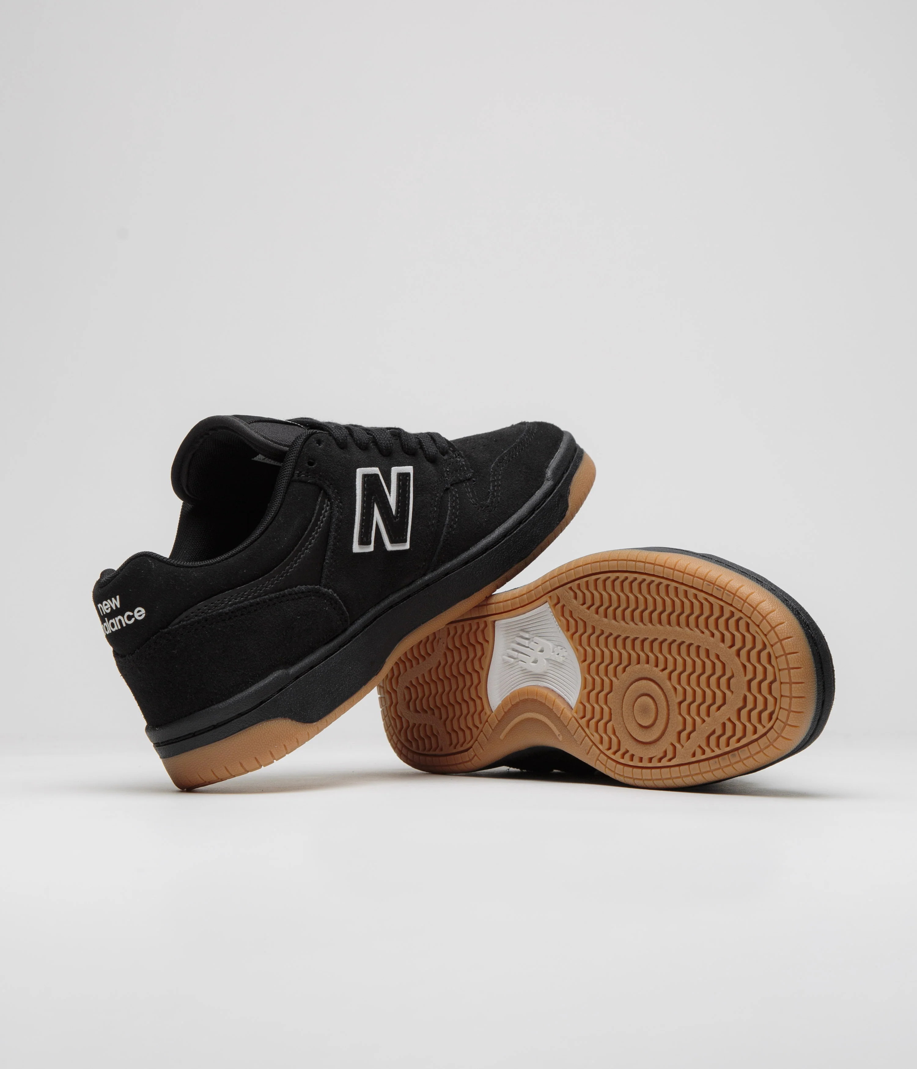 New Balance Numeric 480 Shoes - Black / Black / Gum - Image 5