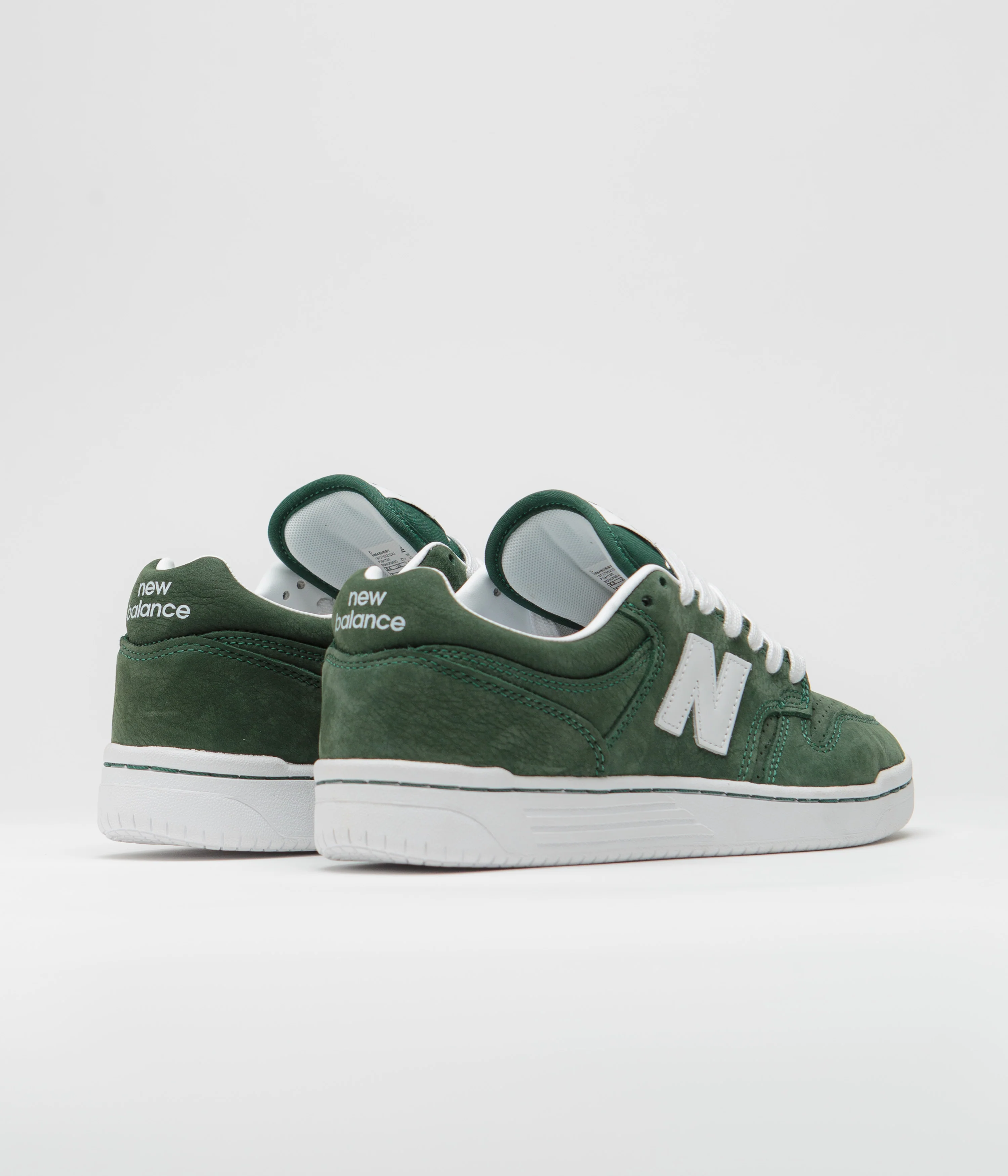 New Balance Numeric 480 Shoes - Forest Green / White - Image 4