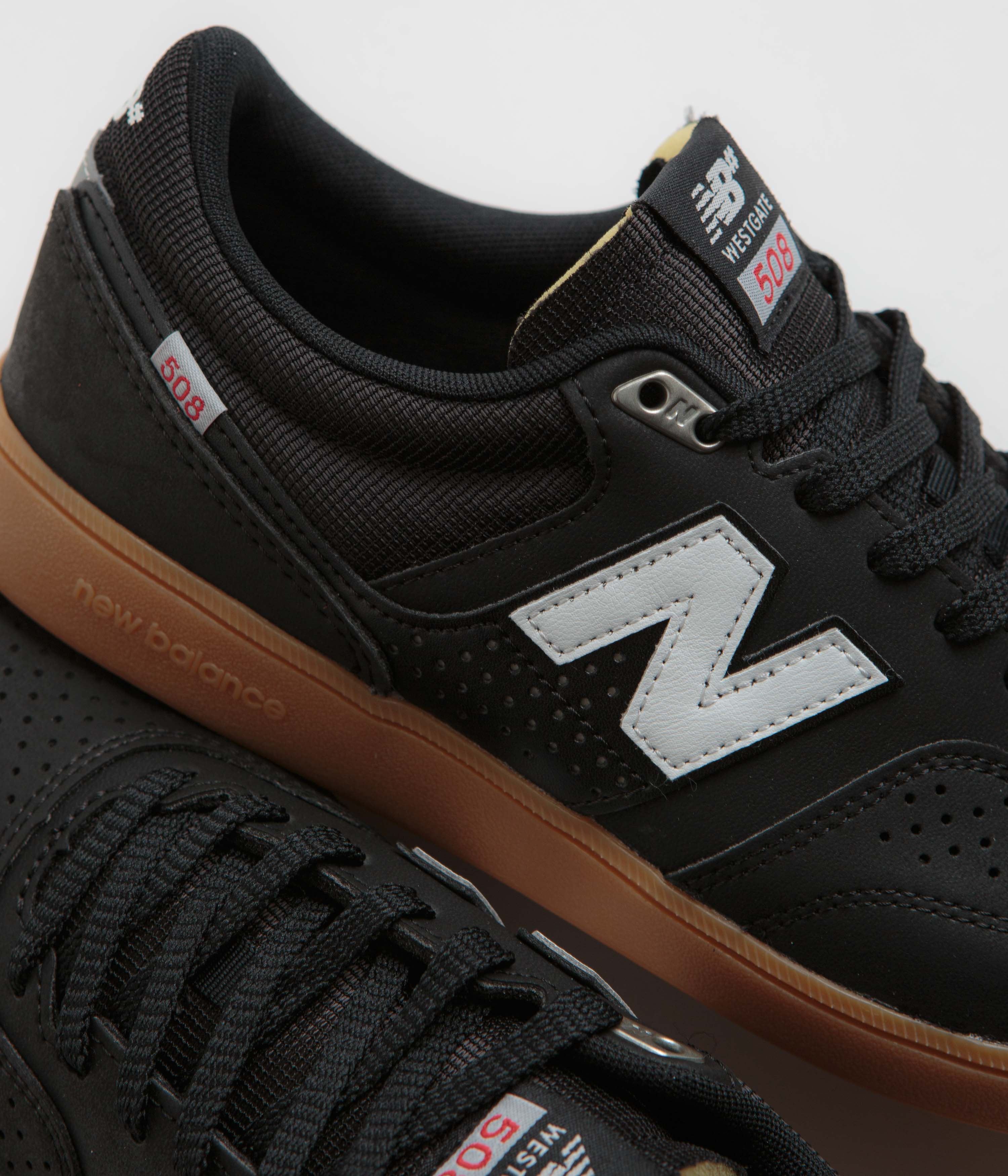 New Balance Numeric 508 Brandon Westgate Shoes - Black / Gum / Black - Image 3
