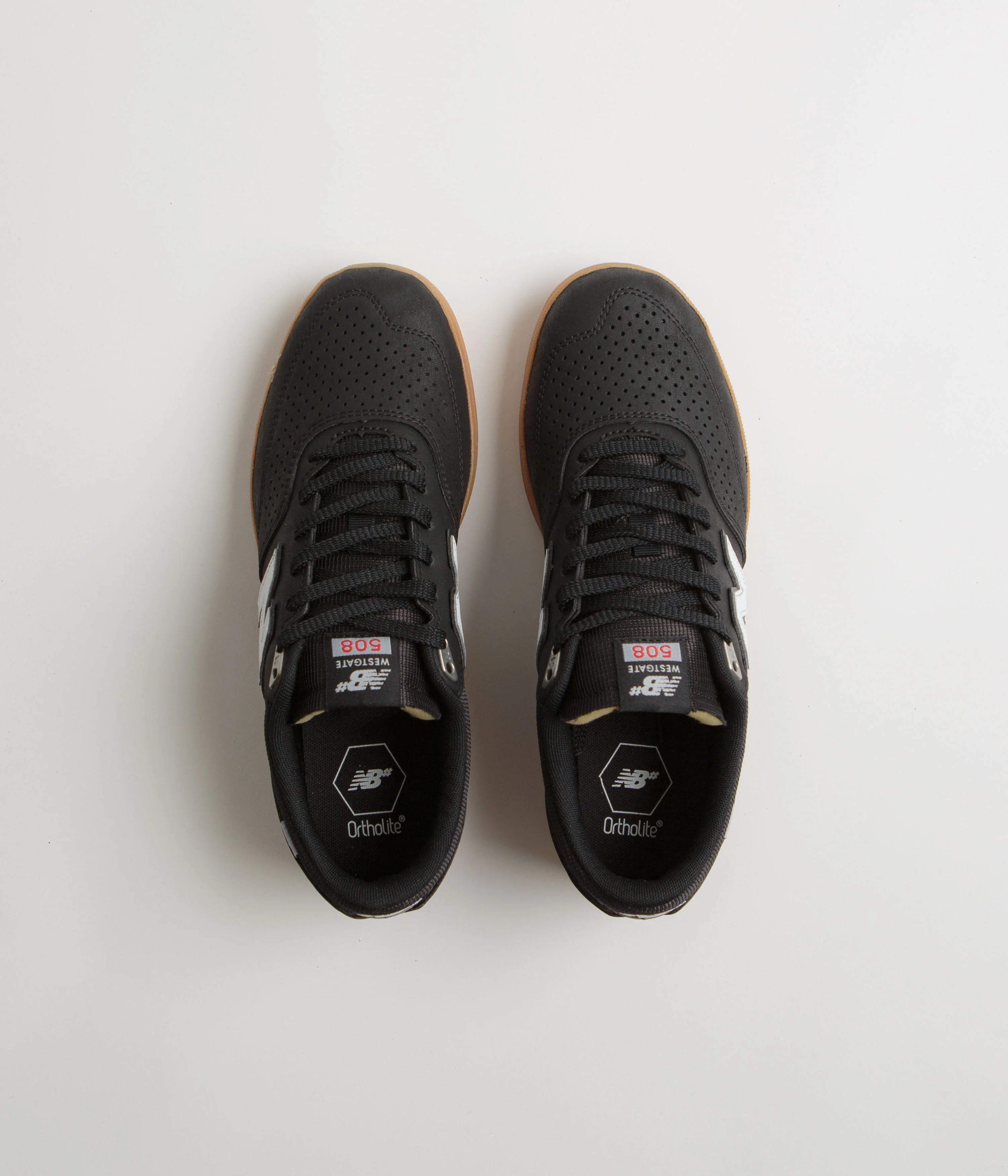 New Balance Numeric 508 Brandon Westgate Shoes - Black / Gum / Black - Image 7