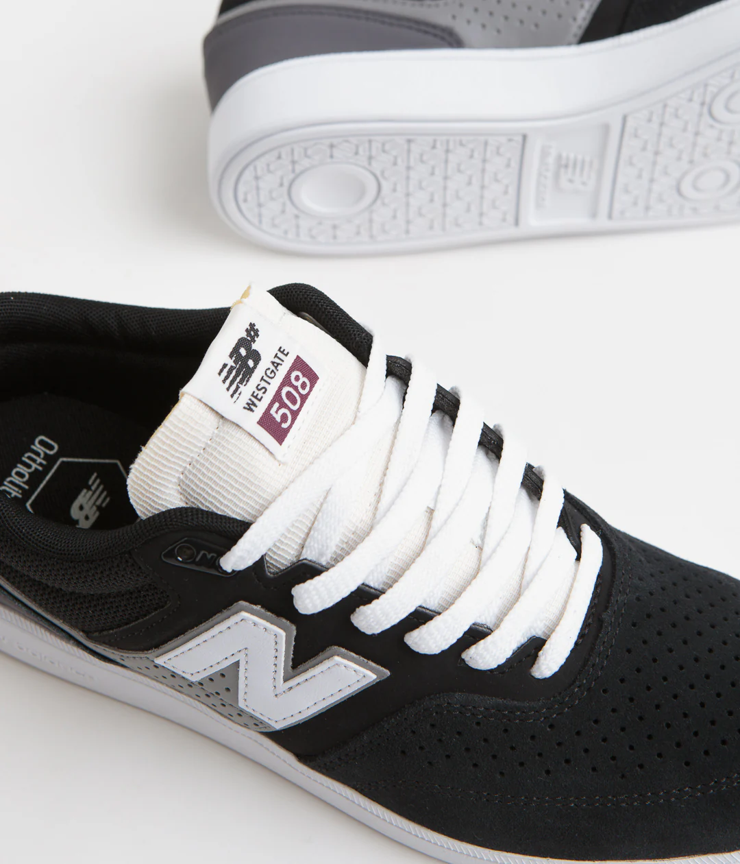 New Balance Numeric 508 Brandon Westgate Shoes - Black / White / White - Image 3