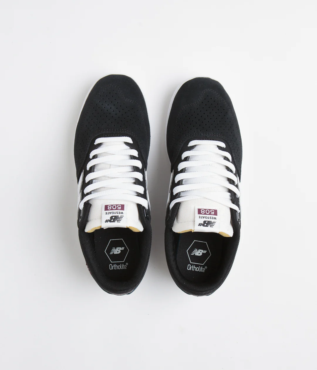 New Balance Numeric 508 Brandon Westgate Shoes - Black / White / White - Image 7