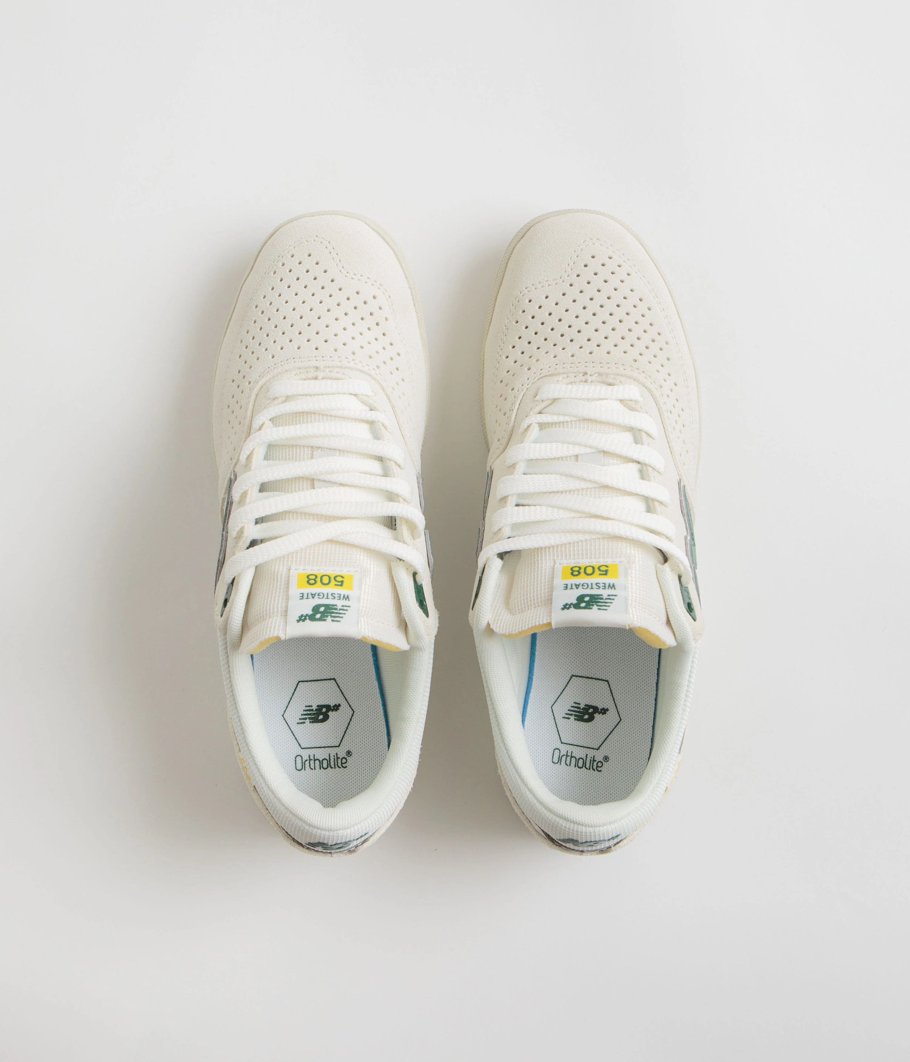 New Balance Numeric 508 Brandon Westgate Shoes - Sea Salt / Green - Image 7
