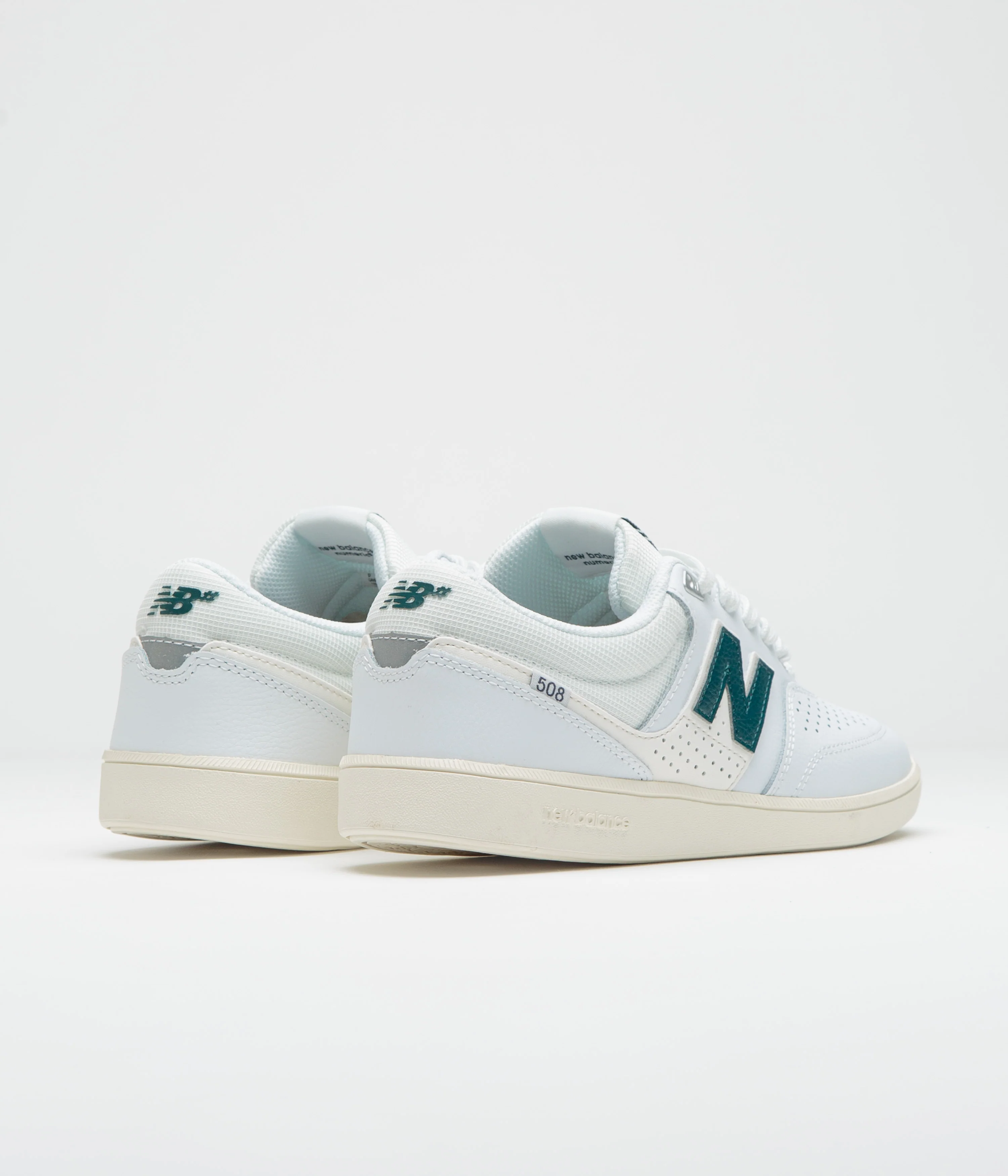 New Balance Numeric 508 Brandon Westgate Shoes - White / Green - Image 4