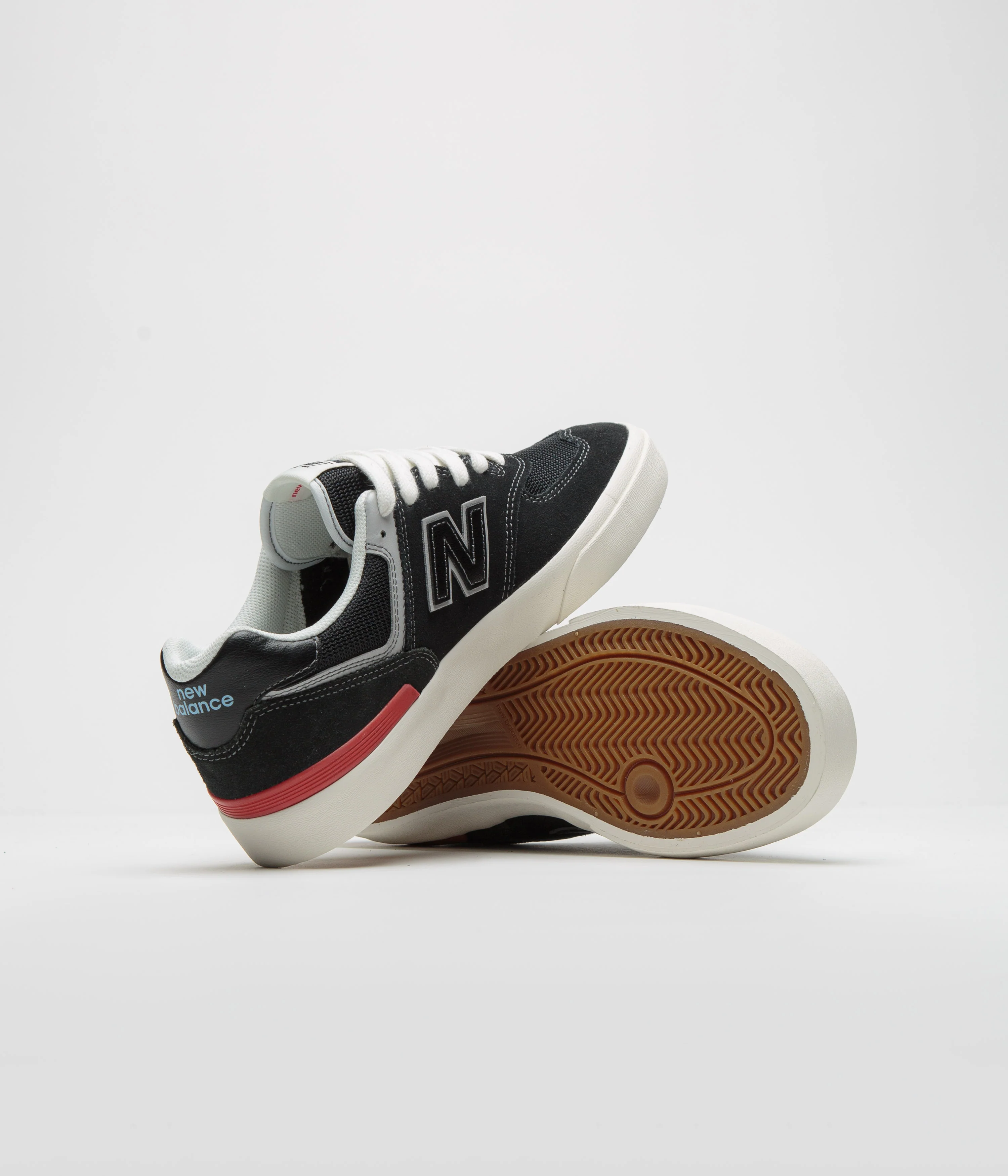 New Balance Numeric 574 Shoes - Black / White - Image 4