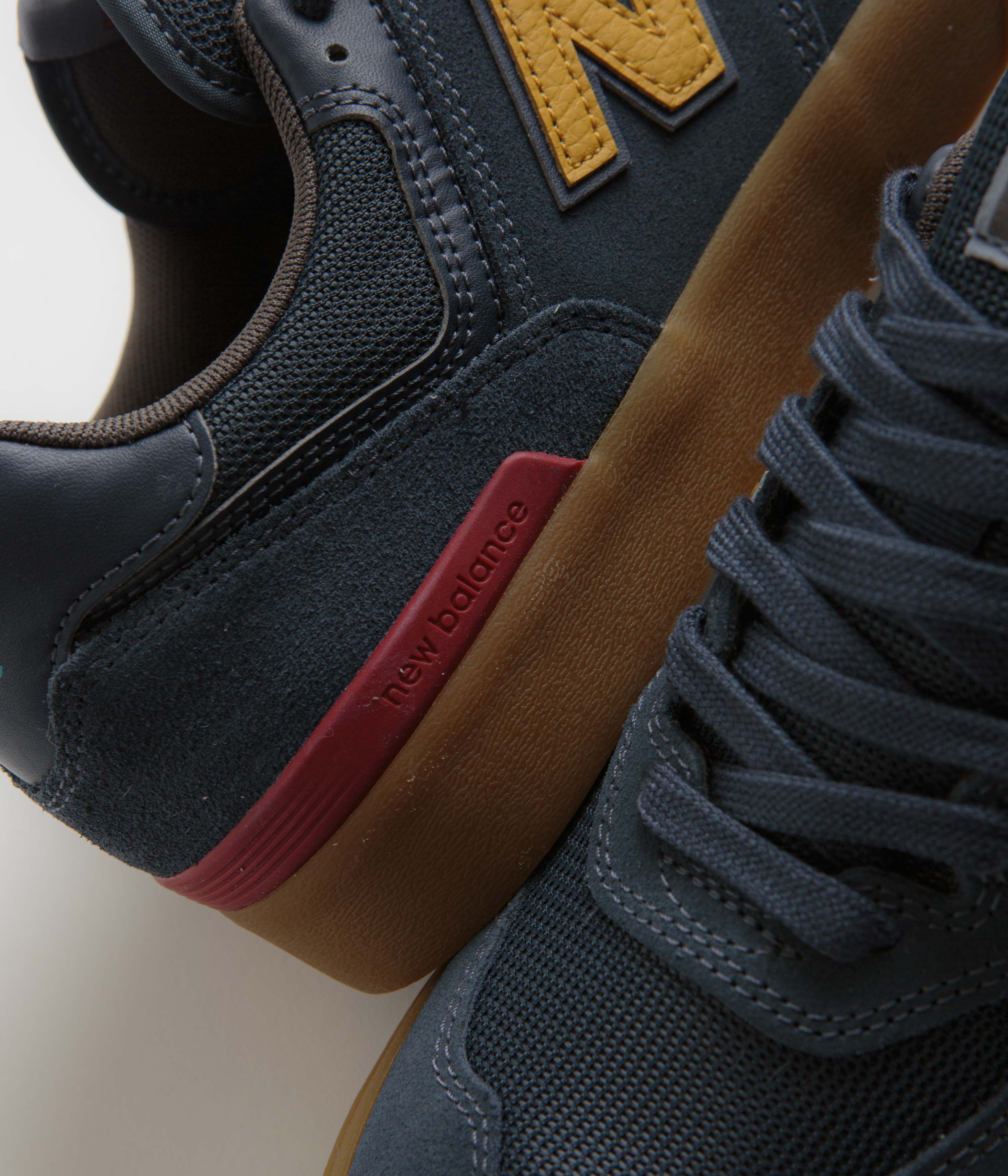 New Balance Numeric 574 Shoes - Blue Indigo / Gum - Image 3