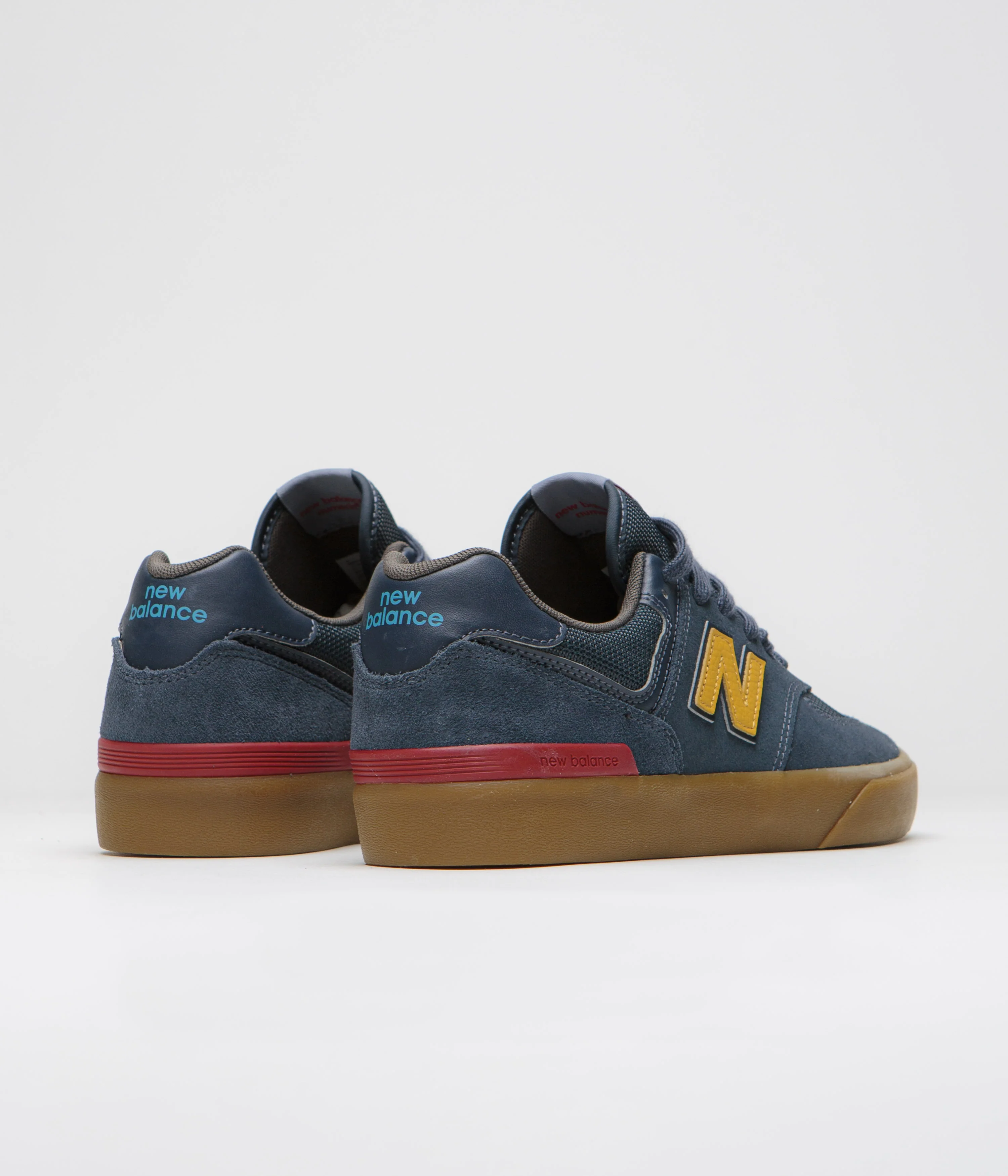 New Balance Numeric 574 Shoes - Blue Indigo / Gum - Image 4