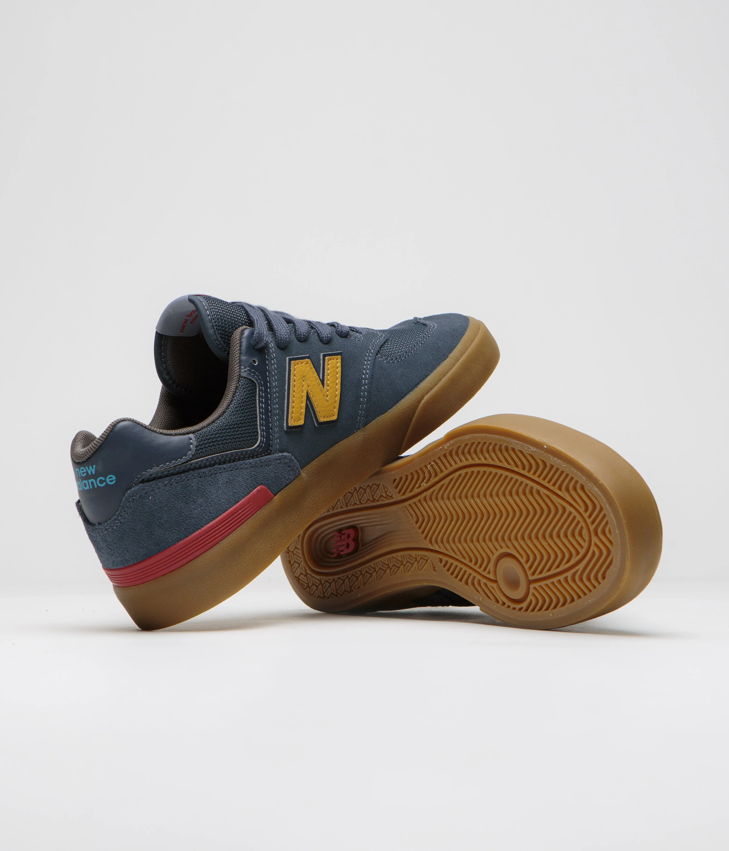 New Balance Numeric 574 Shoes - Blue Indigo / Gum - Image 5