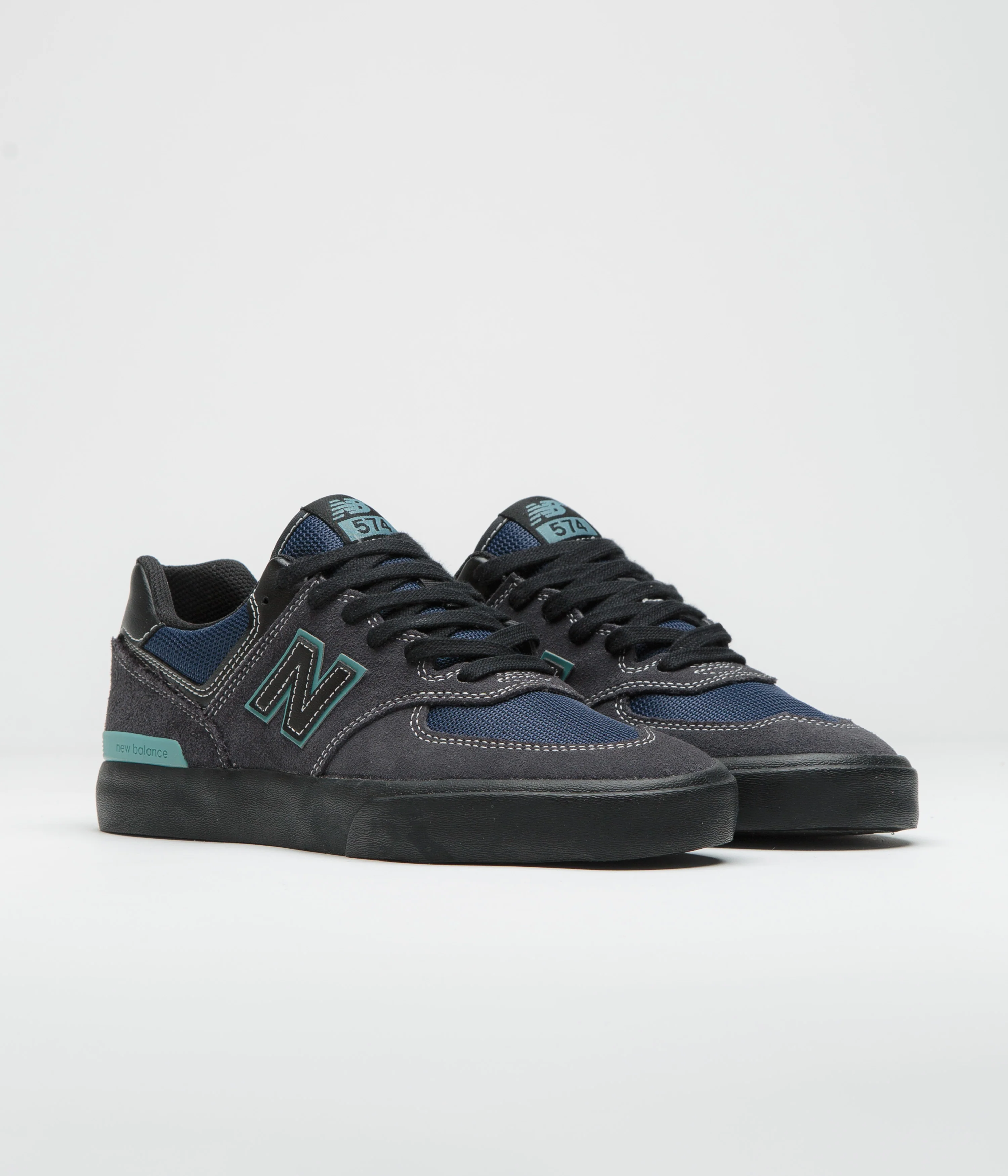 New Balance Numeric 574 Shoes - Cement / Teal - Image 2