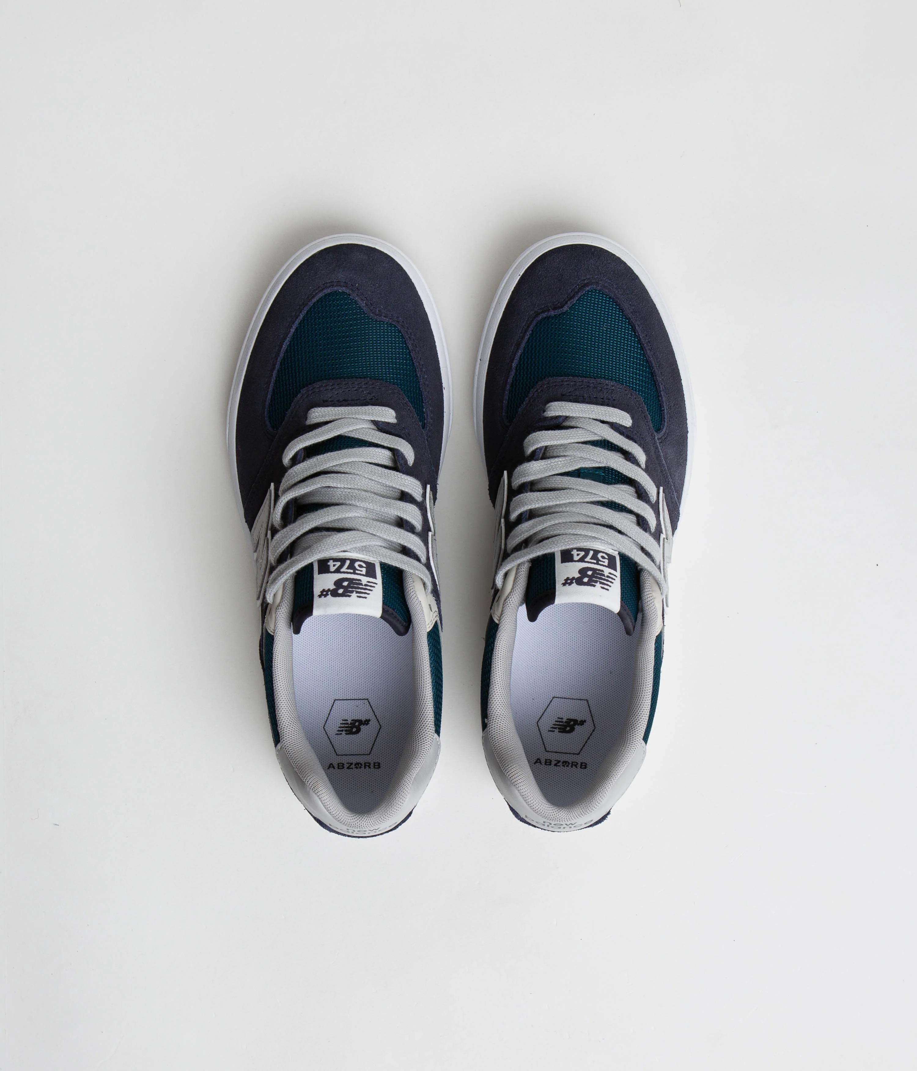 New Balance Numeric 574 Shoes - Navy / Grey - Image 7