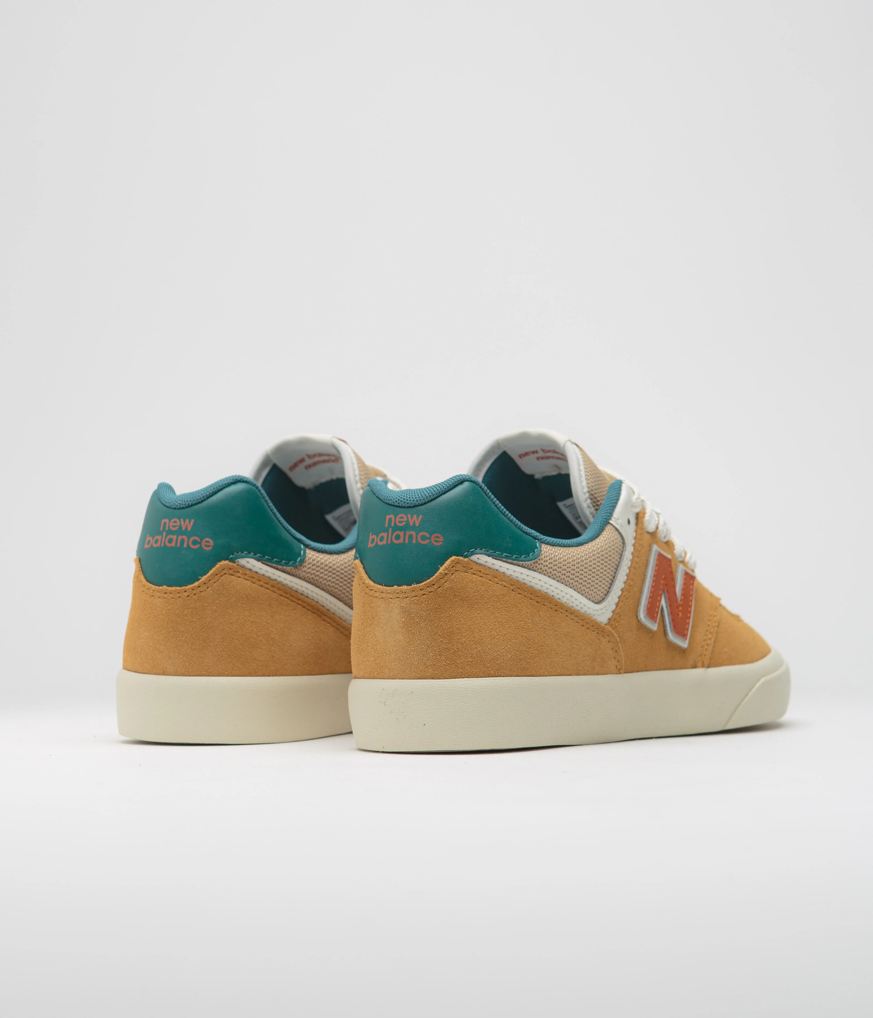 New Balance Numeric 574 Shoes - Wheat / Vintage Teal - Image 4