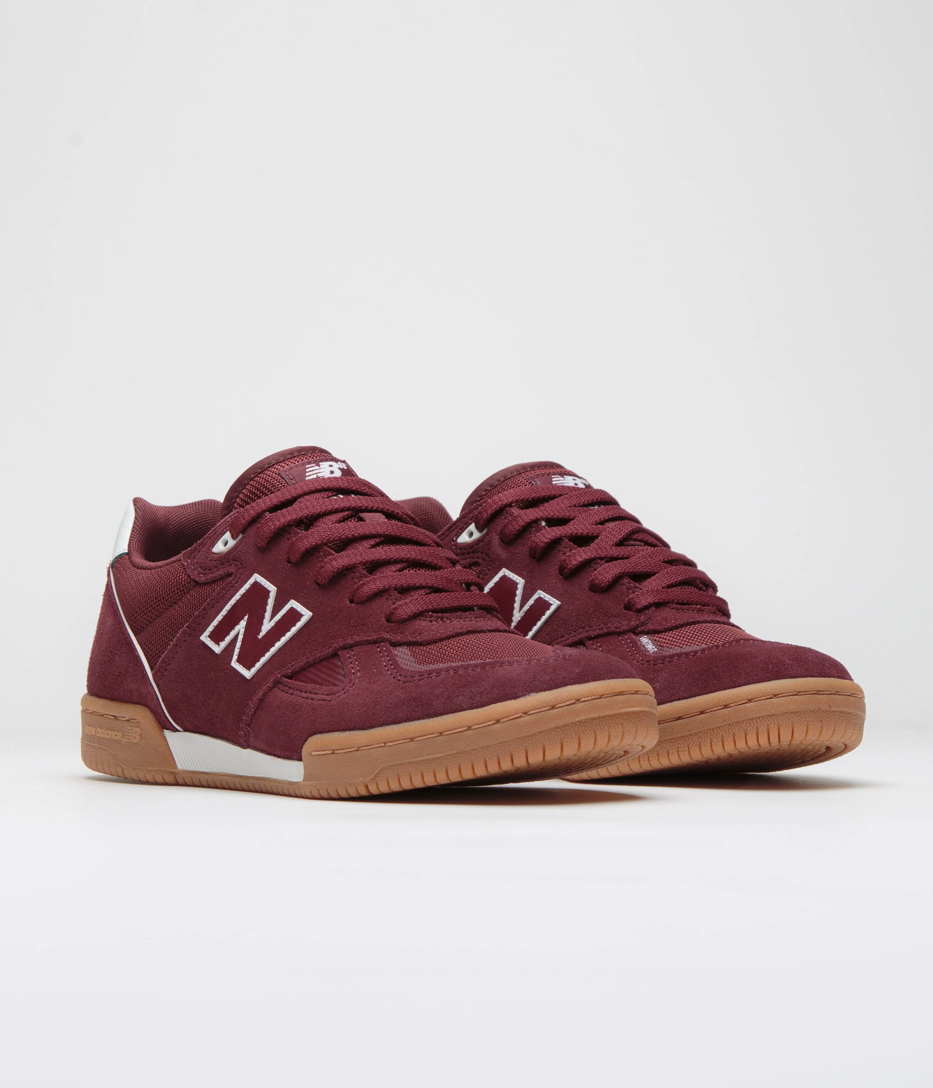 New Balance Numeric 600 Tom Knox Shoes - Burgundy / Gum - Image 2
