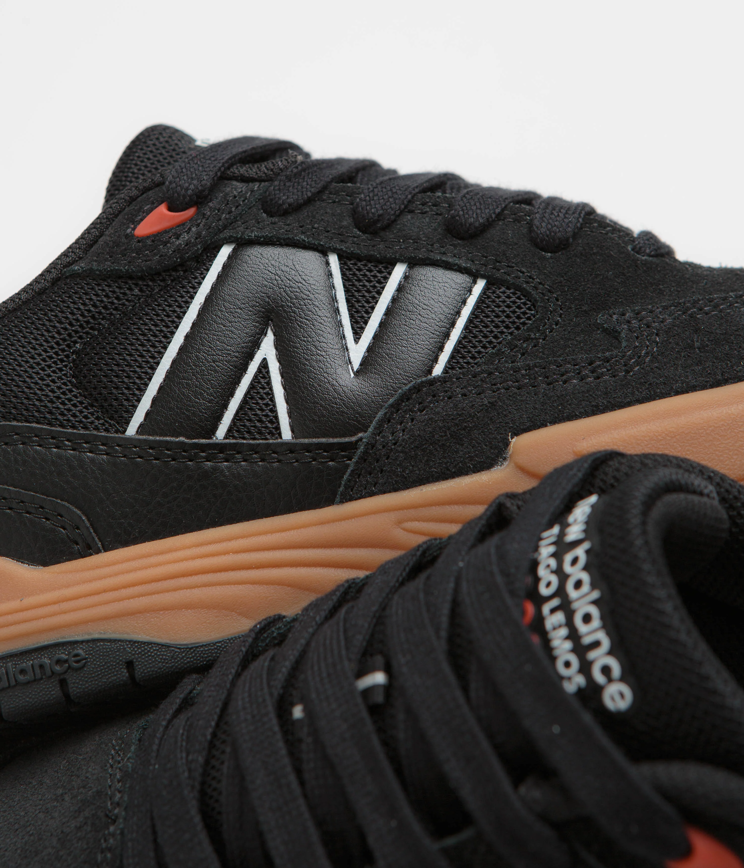 New Balance Numeric 808 Lite Tiago Lemos Shoes - Black / Gum / White - Image 3