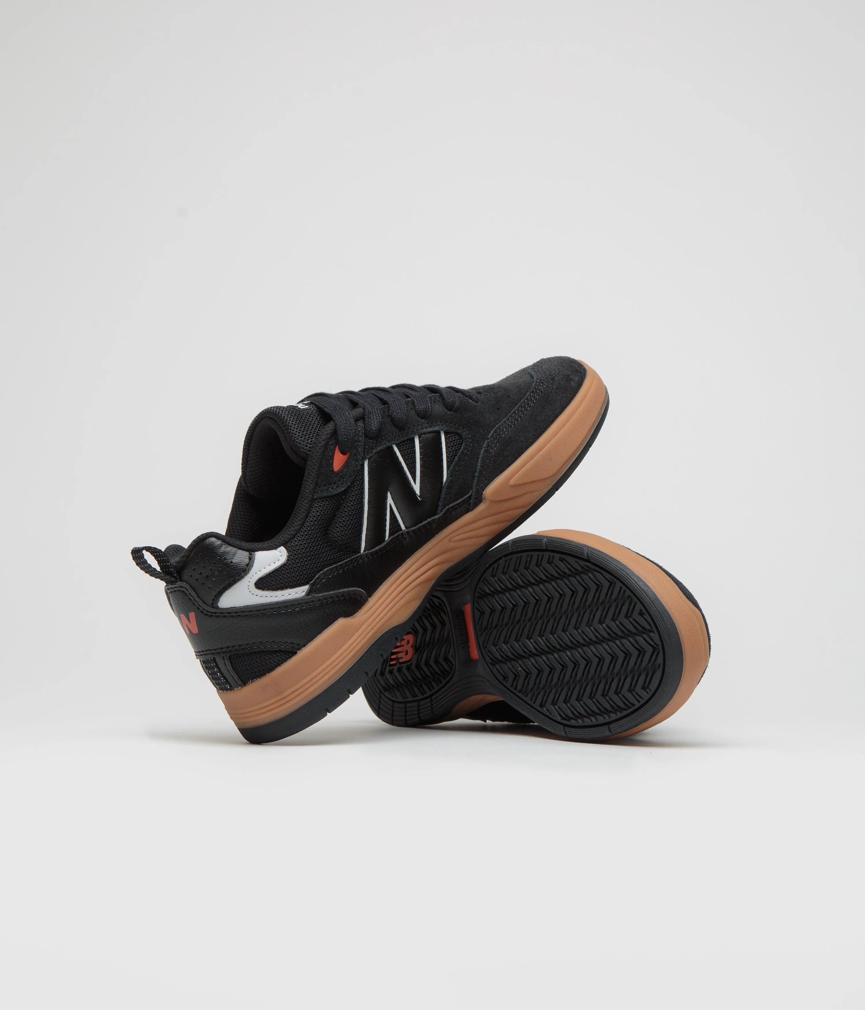 New Balance Numeric 808 Lite Tiago Lemos Shoes - Black / Gum / White - Image 5