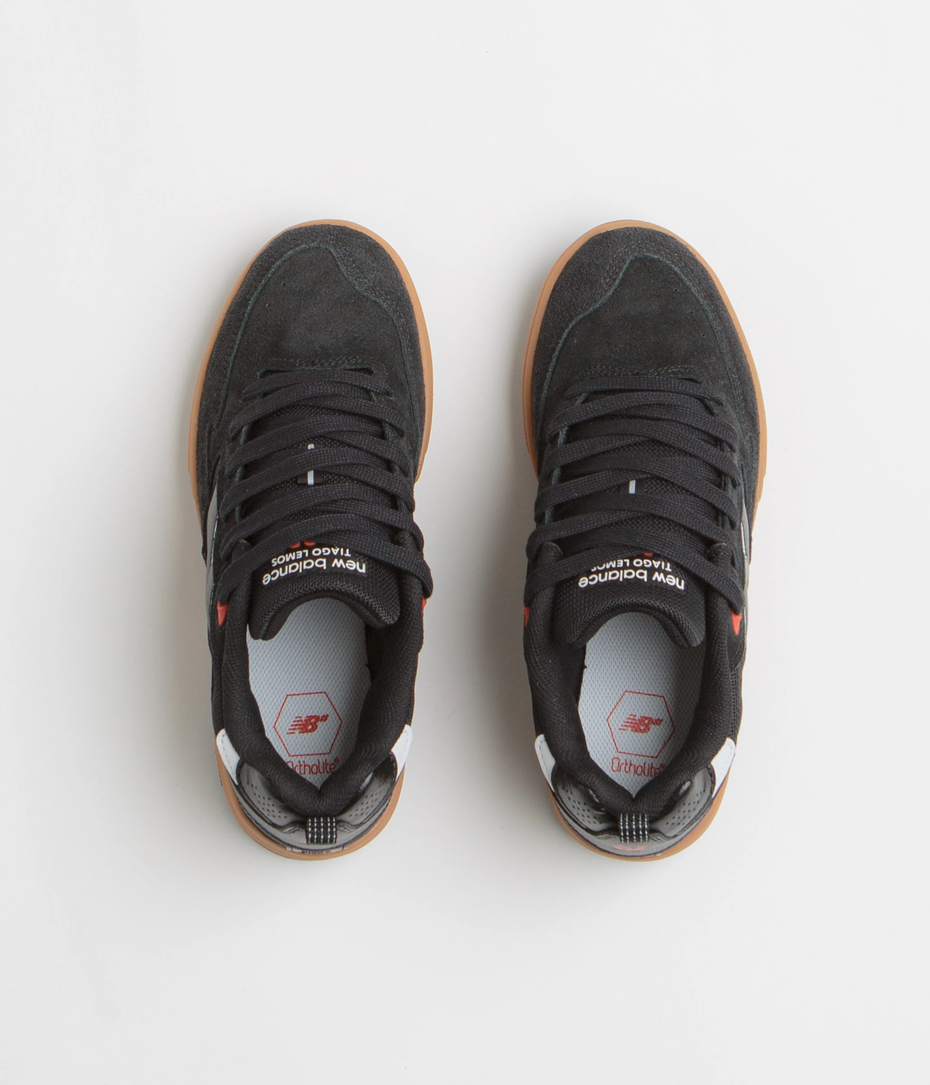 New Balance Numeric 808 Lite Tiago Lemos Shoes - Black / Gum / White - Image 7