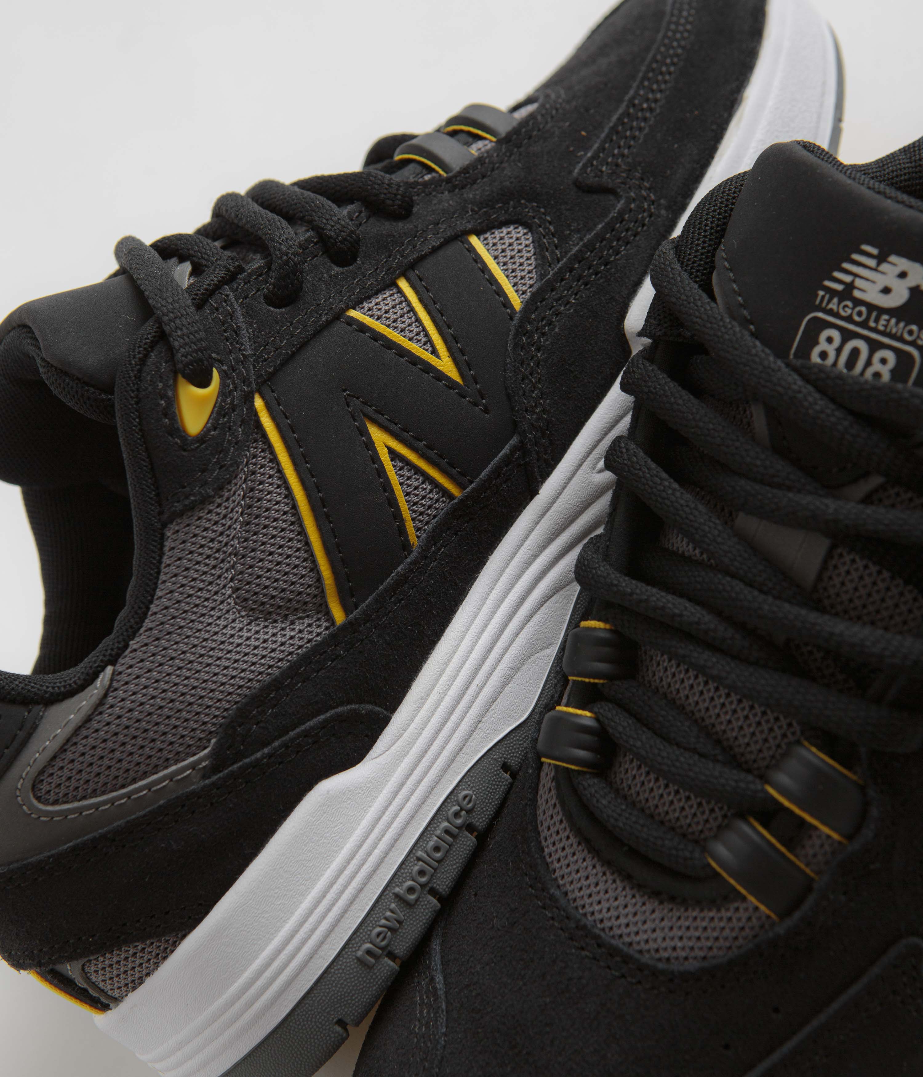 New Balance Numeric 808 Tiago Lemos Shoes - Black / Grey / White - Image 3