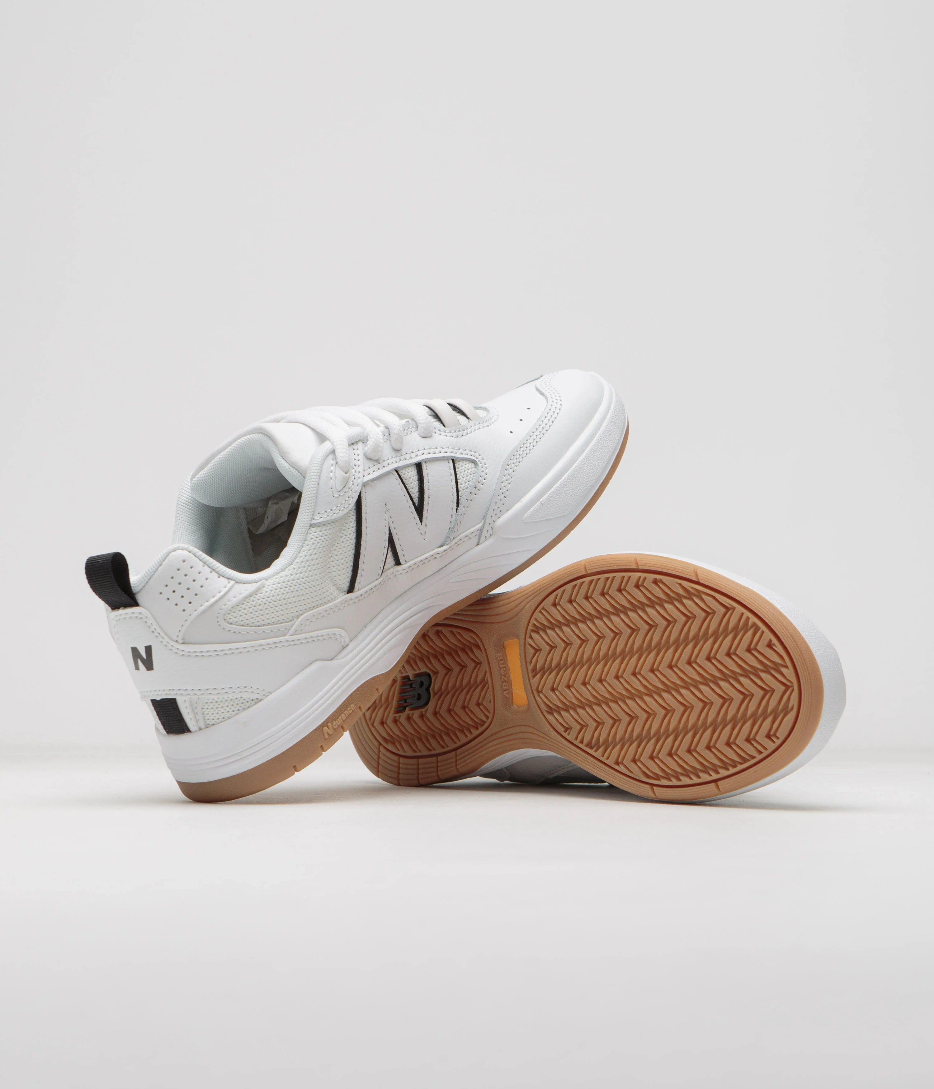 New Balance Numeric 808 Tiago Lemos Shoes - White / Black / Gum - Image 5