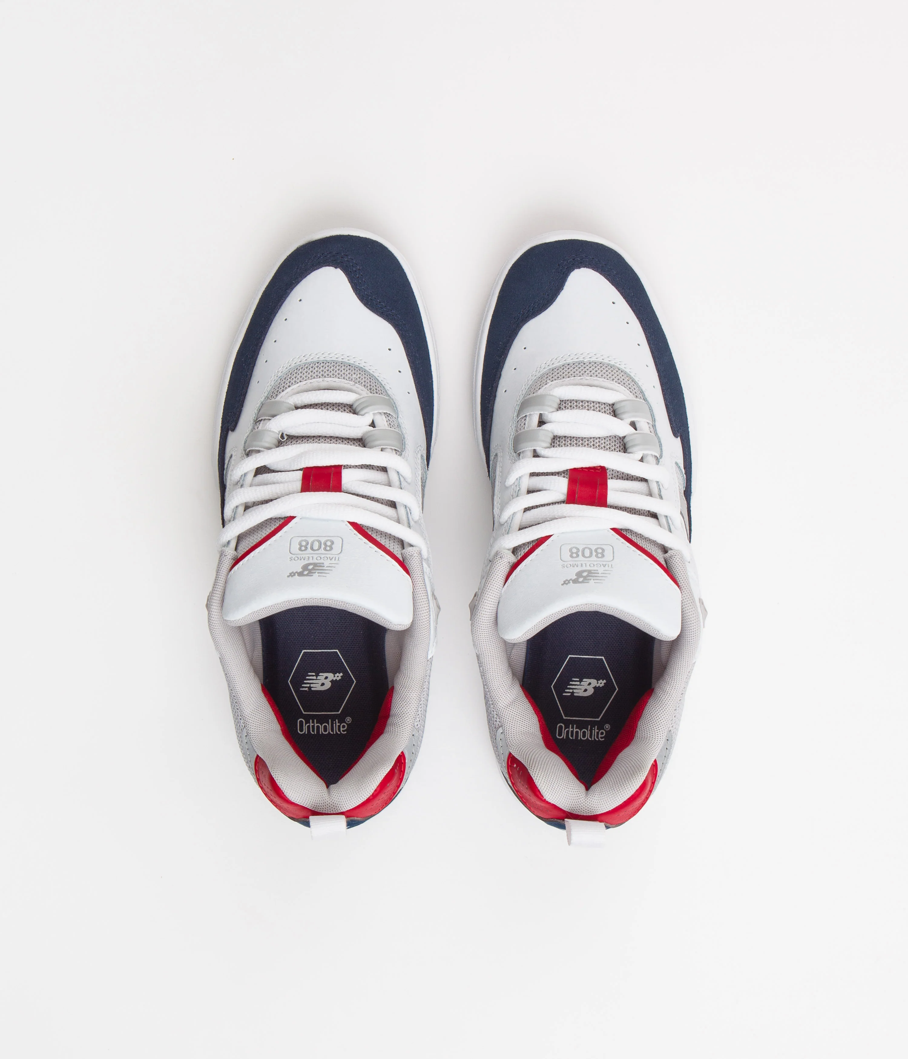 New Balance Numeric 808 Tiago Lemos Shoes - White / Navy - Image 7