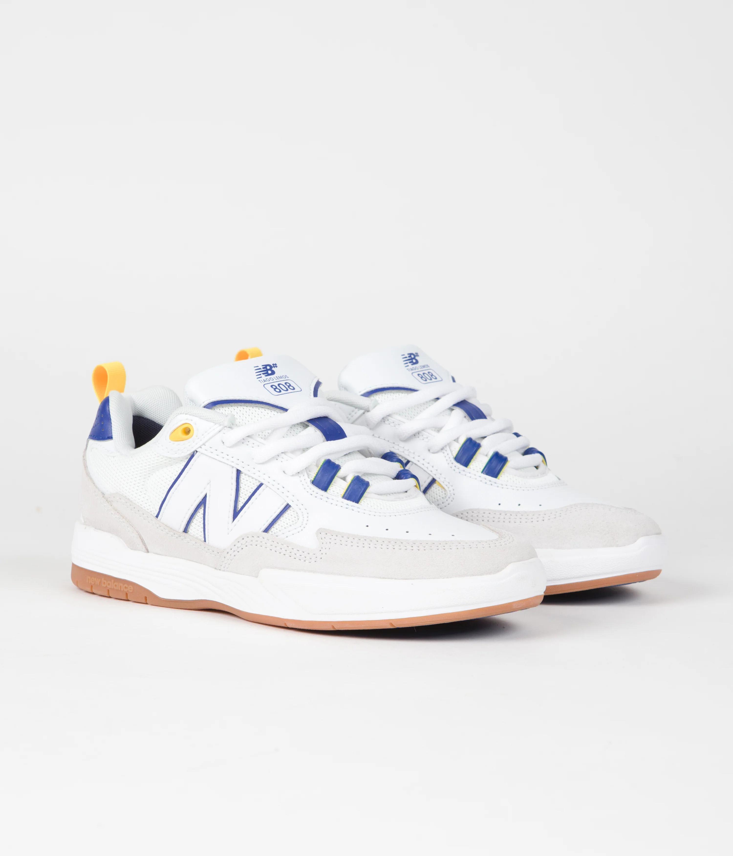New Balance Numeric 808 Tiago Lemos Shoes - White / Royal - Image 2