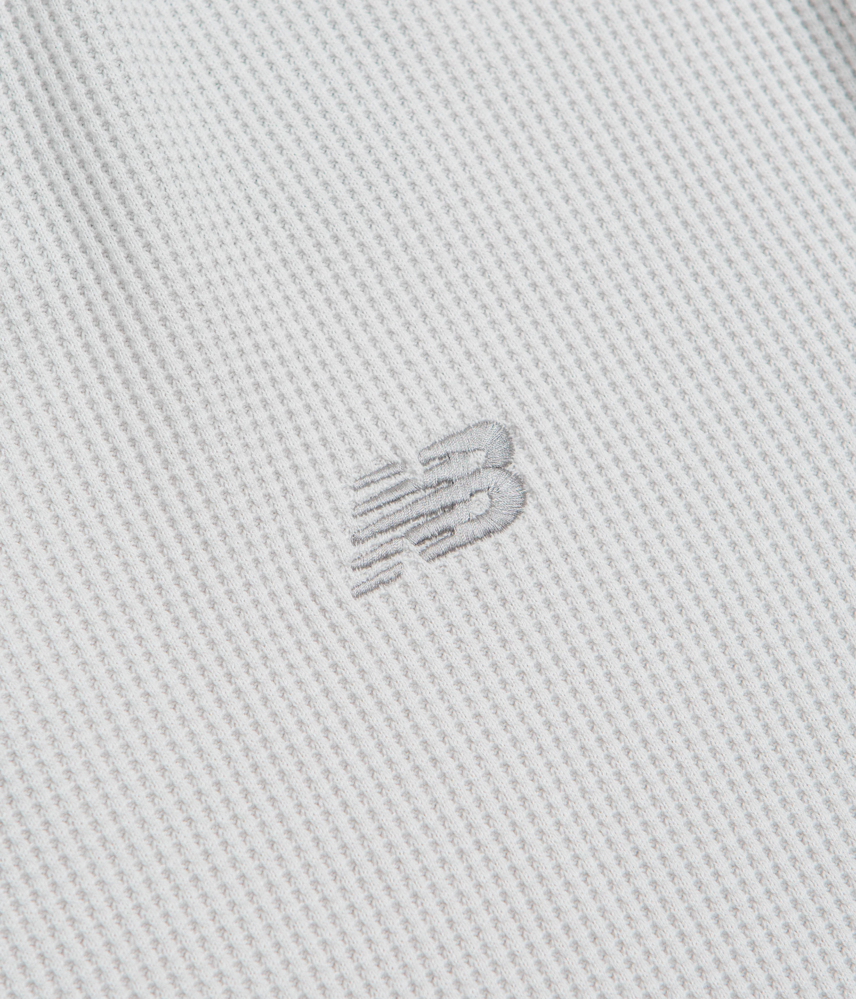 New Balance Numeric Henley Long Sleeve T-Shirt - Grey Matter - Image 3
