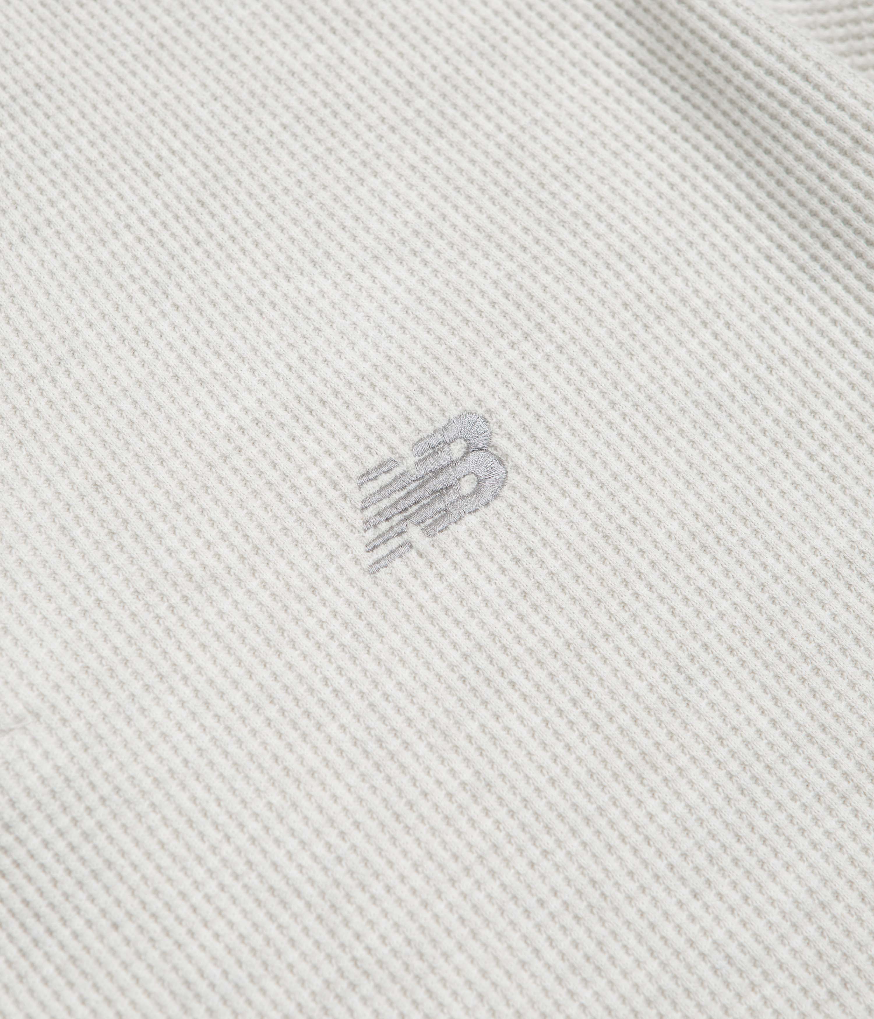 New Balance Numeric Henley Long Sleeve T-Shirt - Oatmeal Heather - Image 3