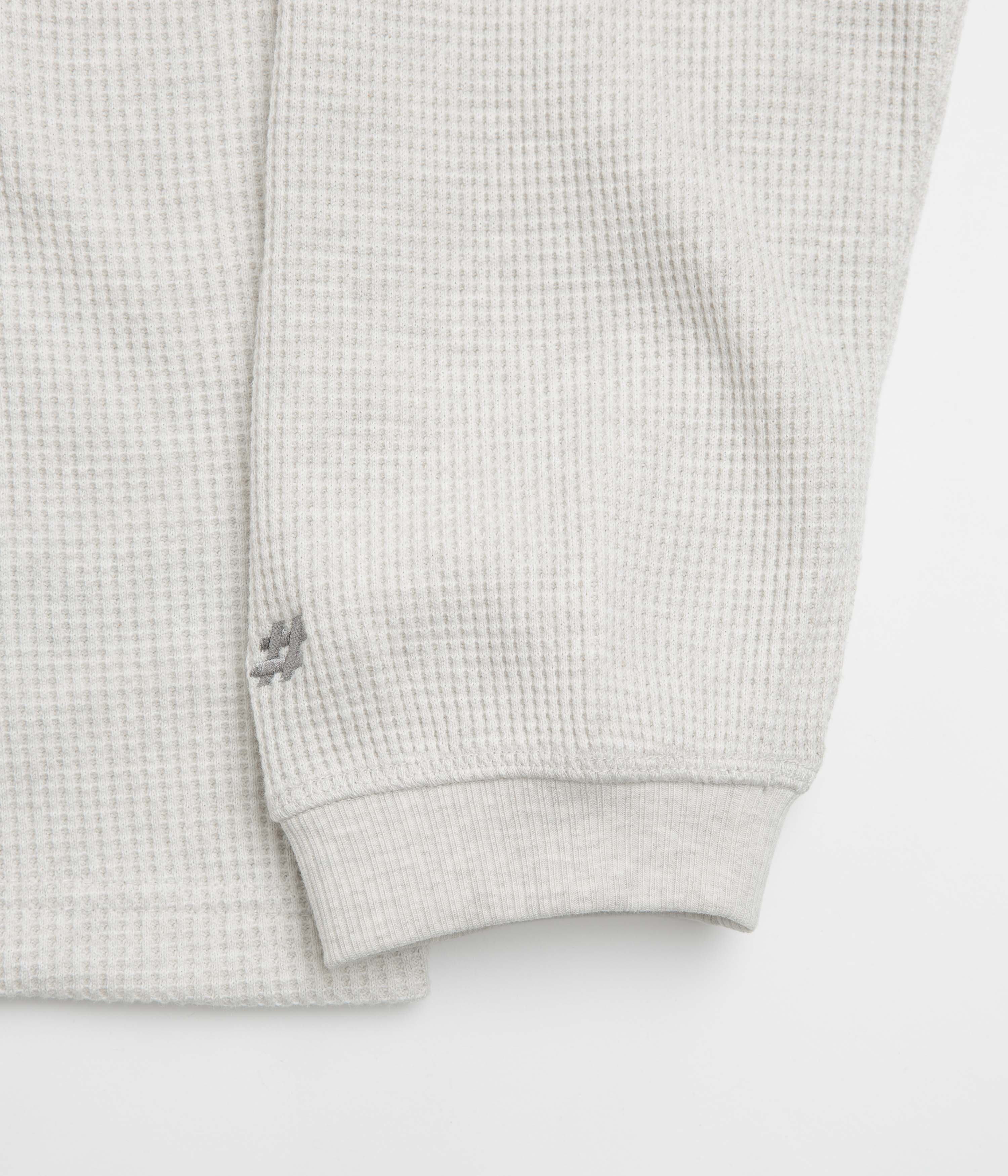 New Balance Numeric Henley Long Sleeve T-Shirt - Oatmeal Heather - Image 4