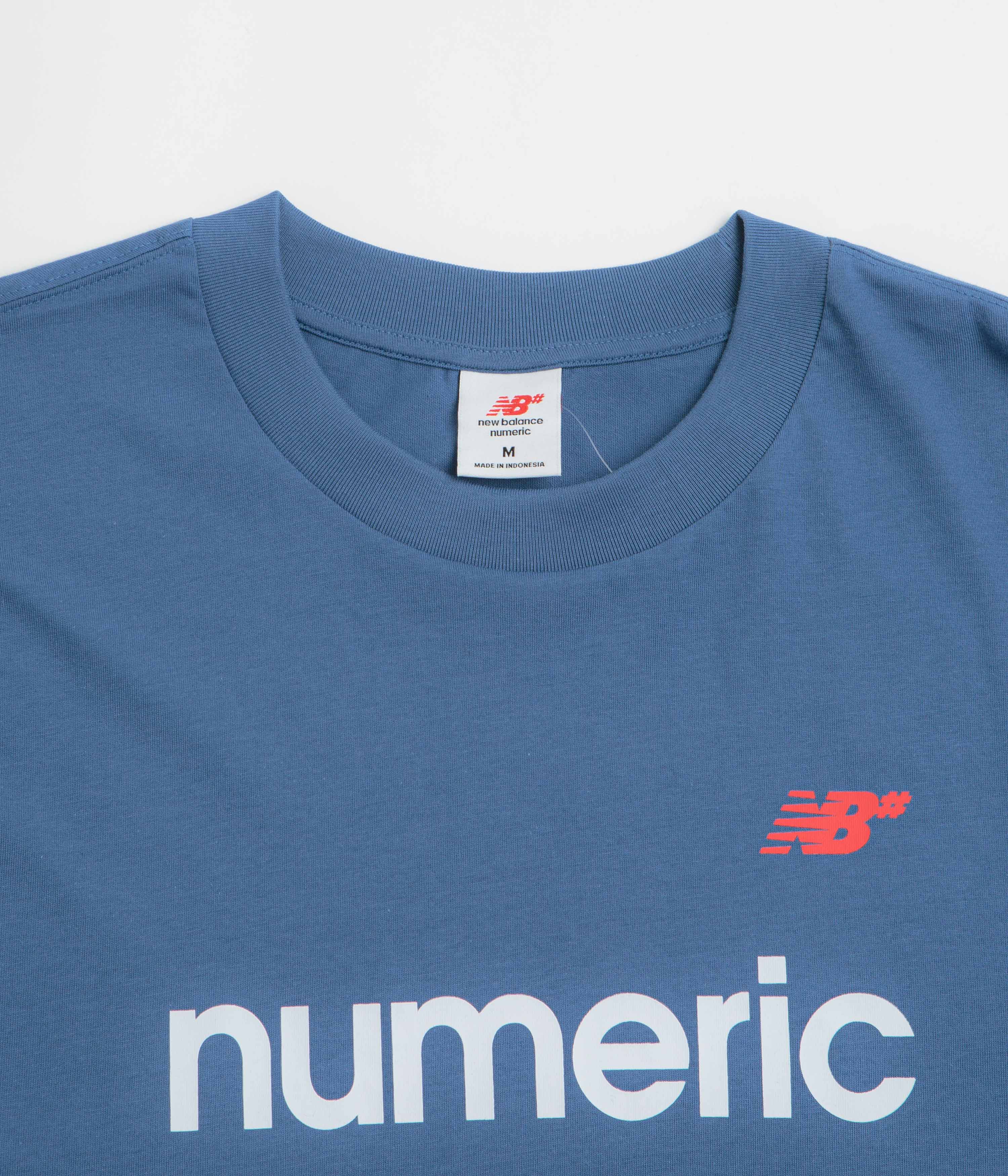 New Balance Numeric Linear Logo T-Shirt - Magic Blue - Image 2