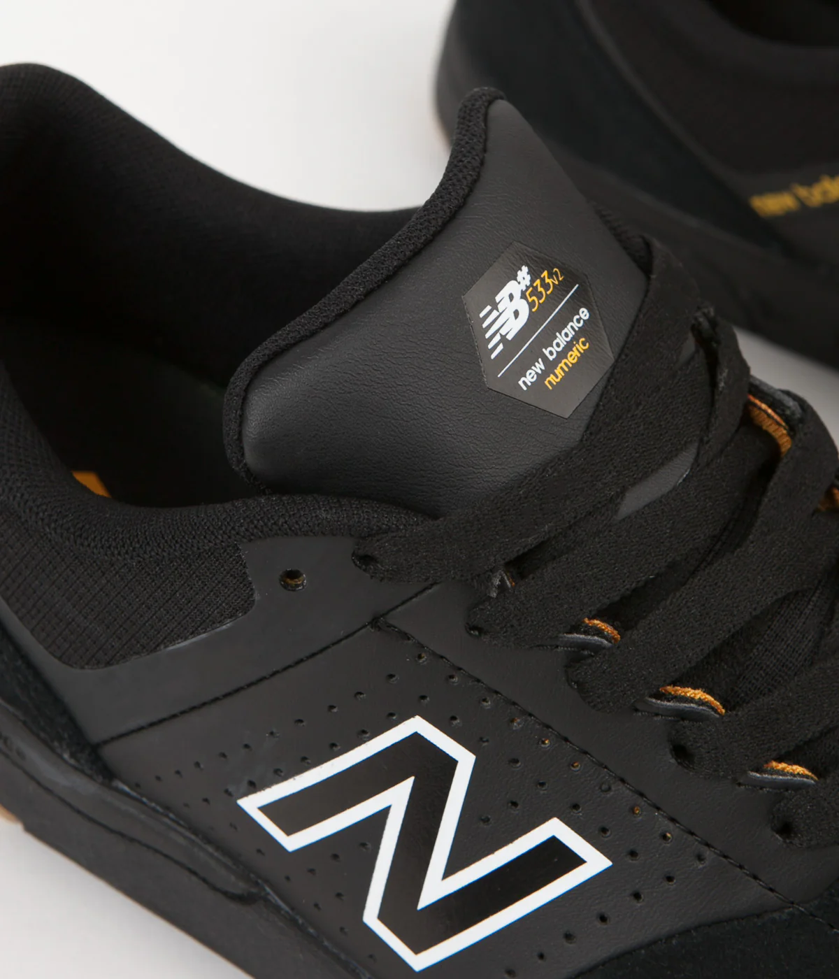 New Balance Numeric PJ Ladd 533 Shoes - Black / Gold Rush - Image 5
