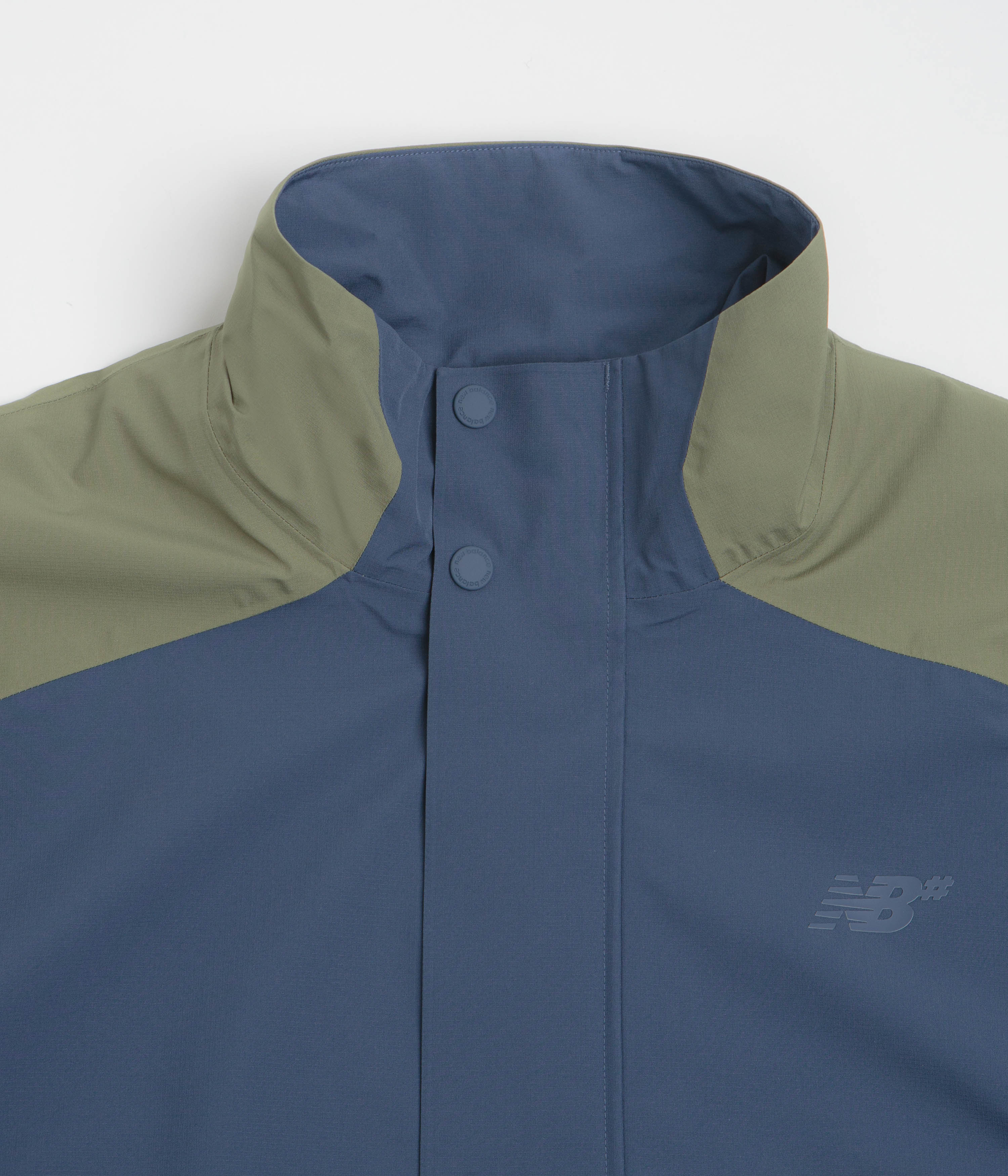 New Balance Numeric Waterproof Jacket - Khaki / Blue - Image 4