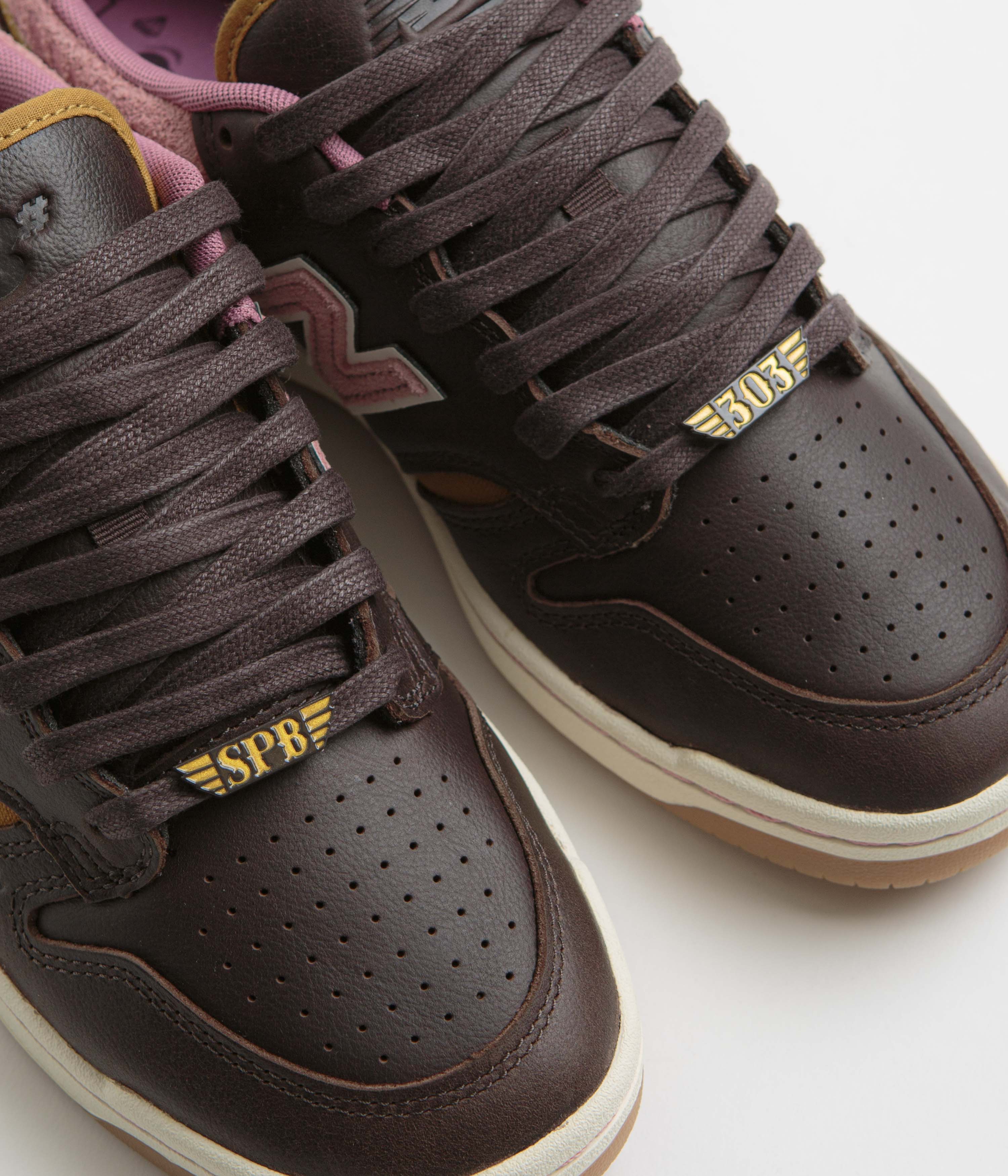 New Balance Numeric x 303 Boards 480 Shoes - Brown / Pink - Image 8