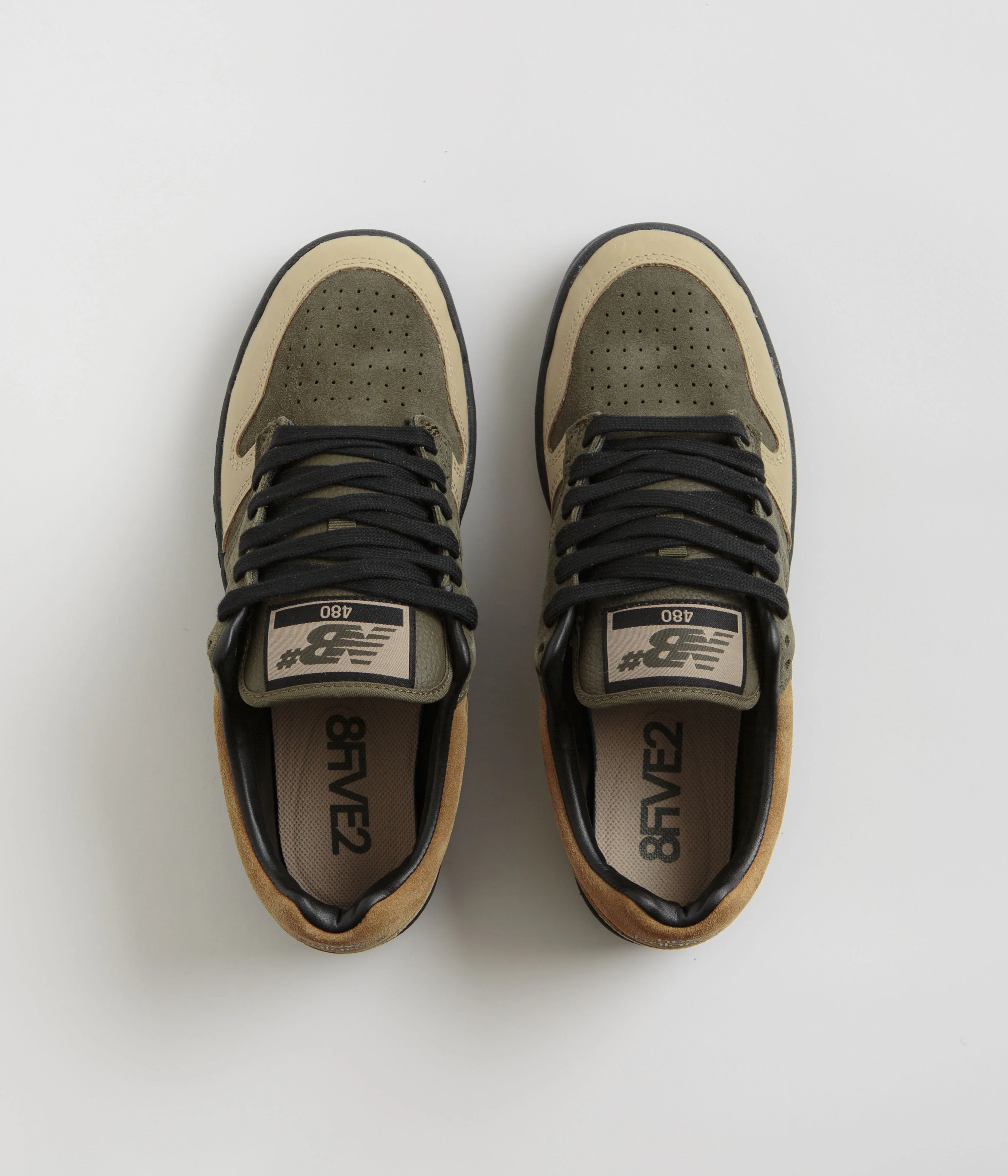 New Balance Numeric x 8FIVE2 480 Shoes - Olive / Black - Image 6