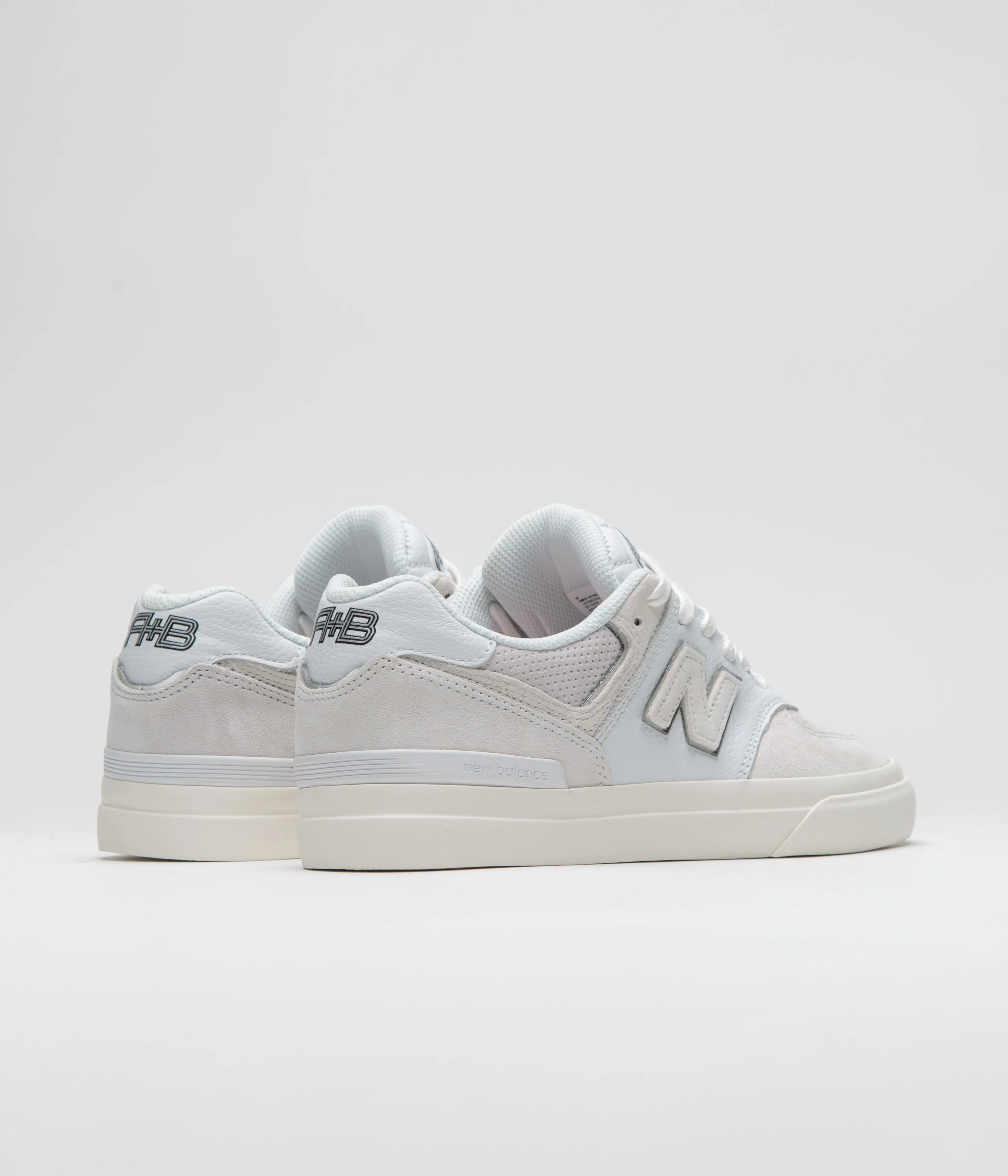 New Balance Numeric x Arrow & Beast 574 Shoes - White / Grey - Image 4