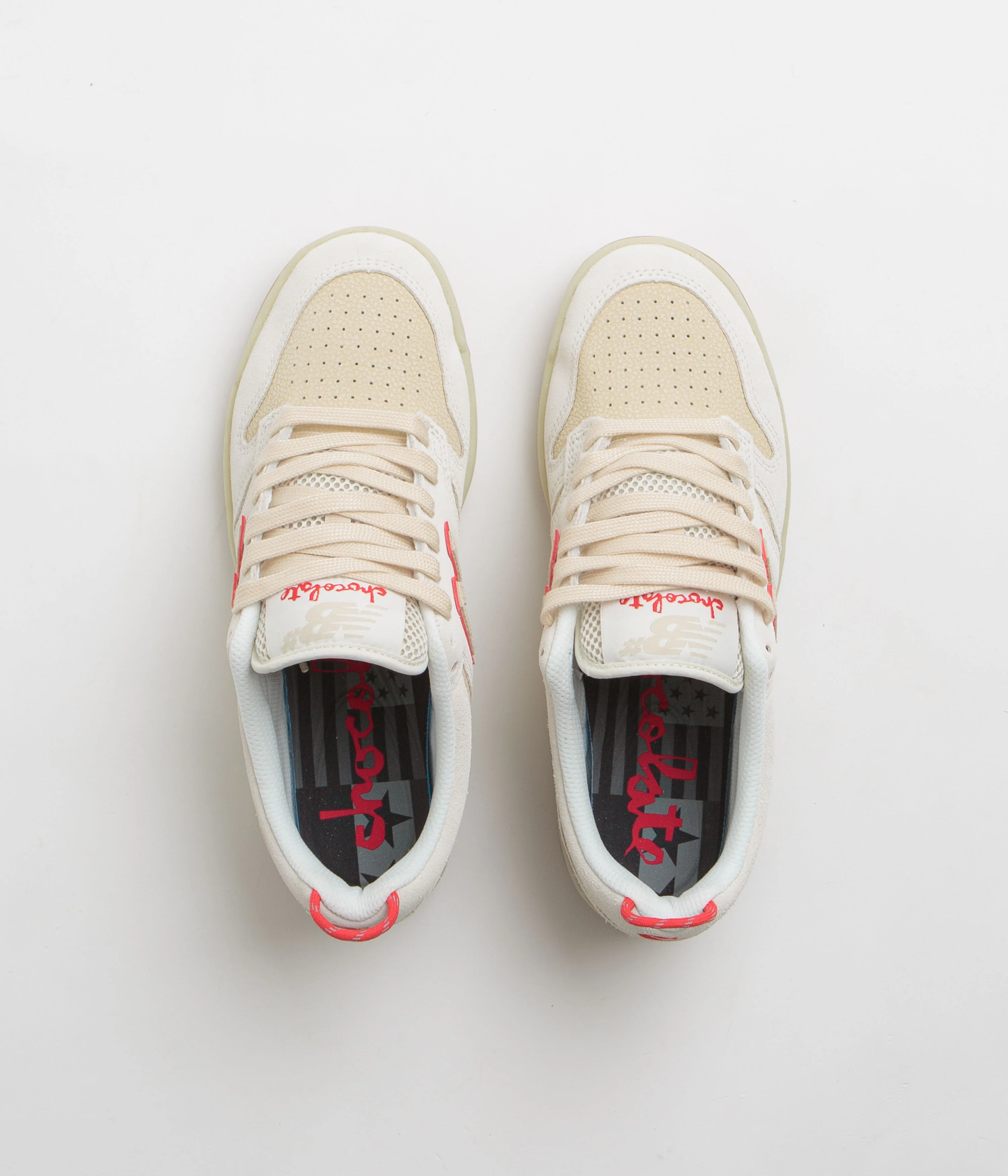 New Balance Numeric x Chocolate Skateboards 480 Shoes - Sea Salt / Red - Image 6