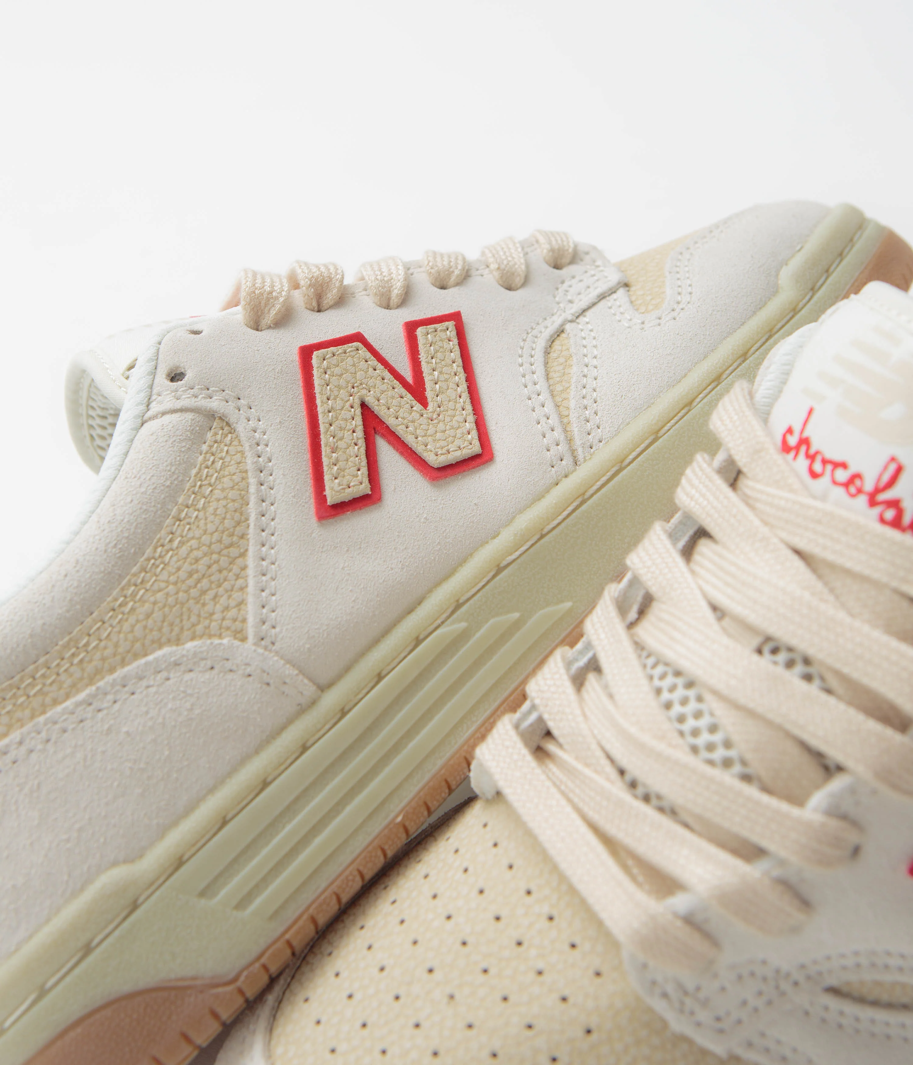 New Balance Numeric x Chocolate Skateboards 480 Shoes - Sea Salt / Red - Image 7