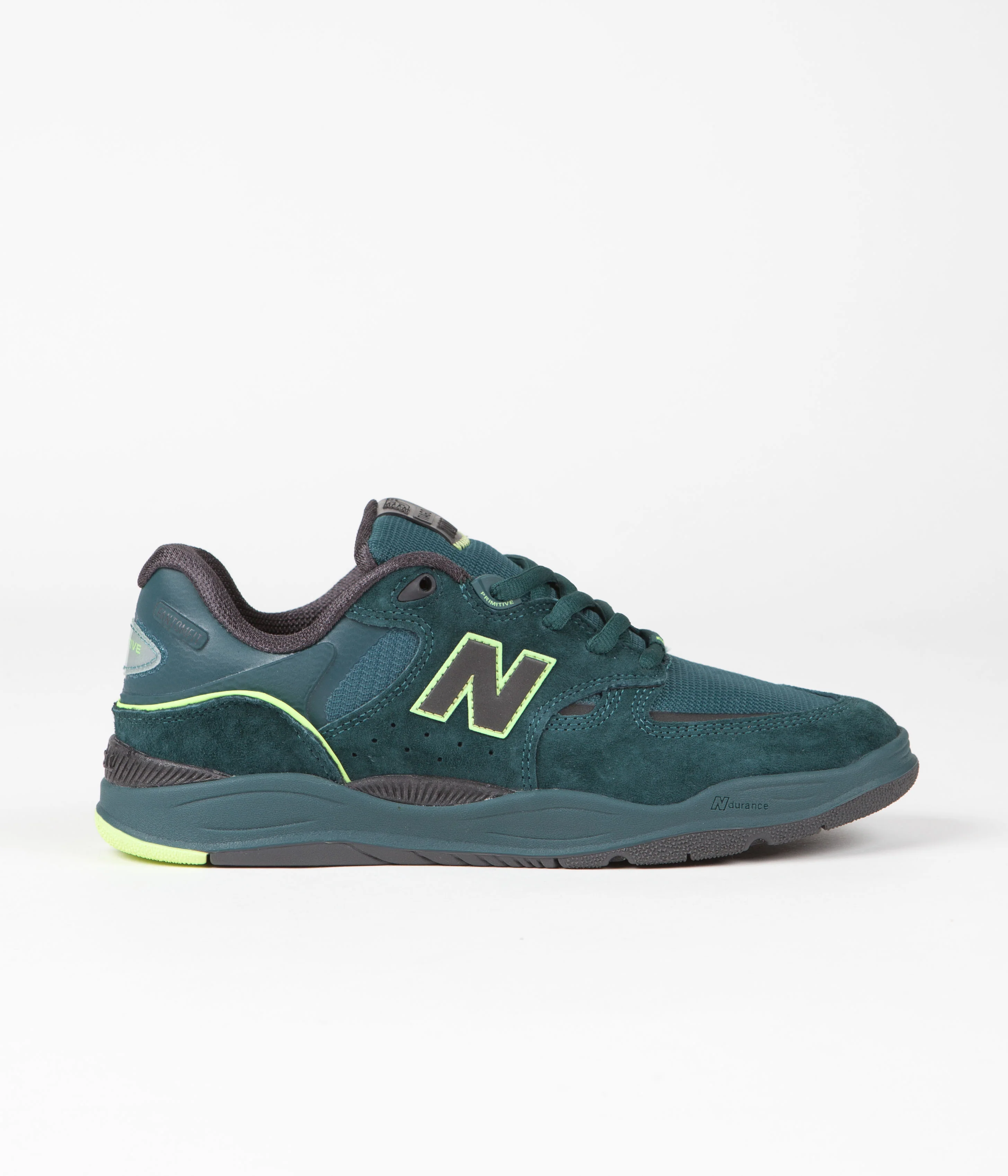 New Balance Numeric x Primitive 1010 Tiago Lemos Shoes - Deep Teal / Lime Green