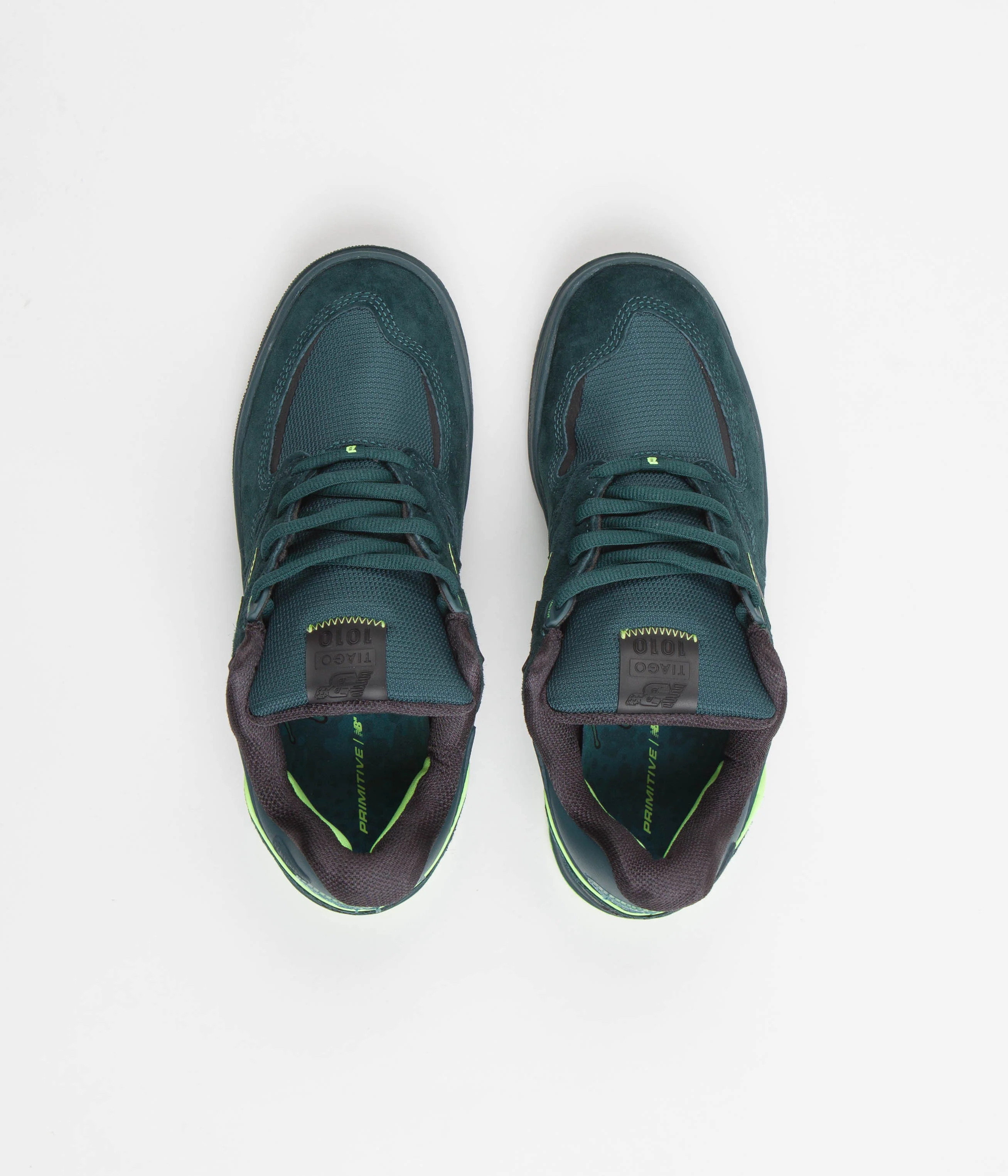 New Balance Numeric x Primitive 1010 Tiago Lemos Shoes - Deep Teal / Lime Green - Image 7