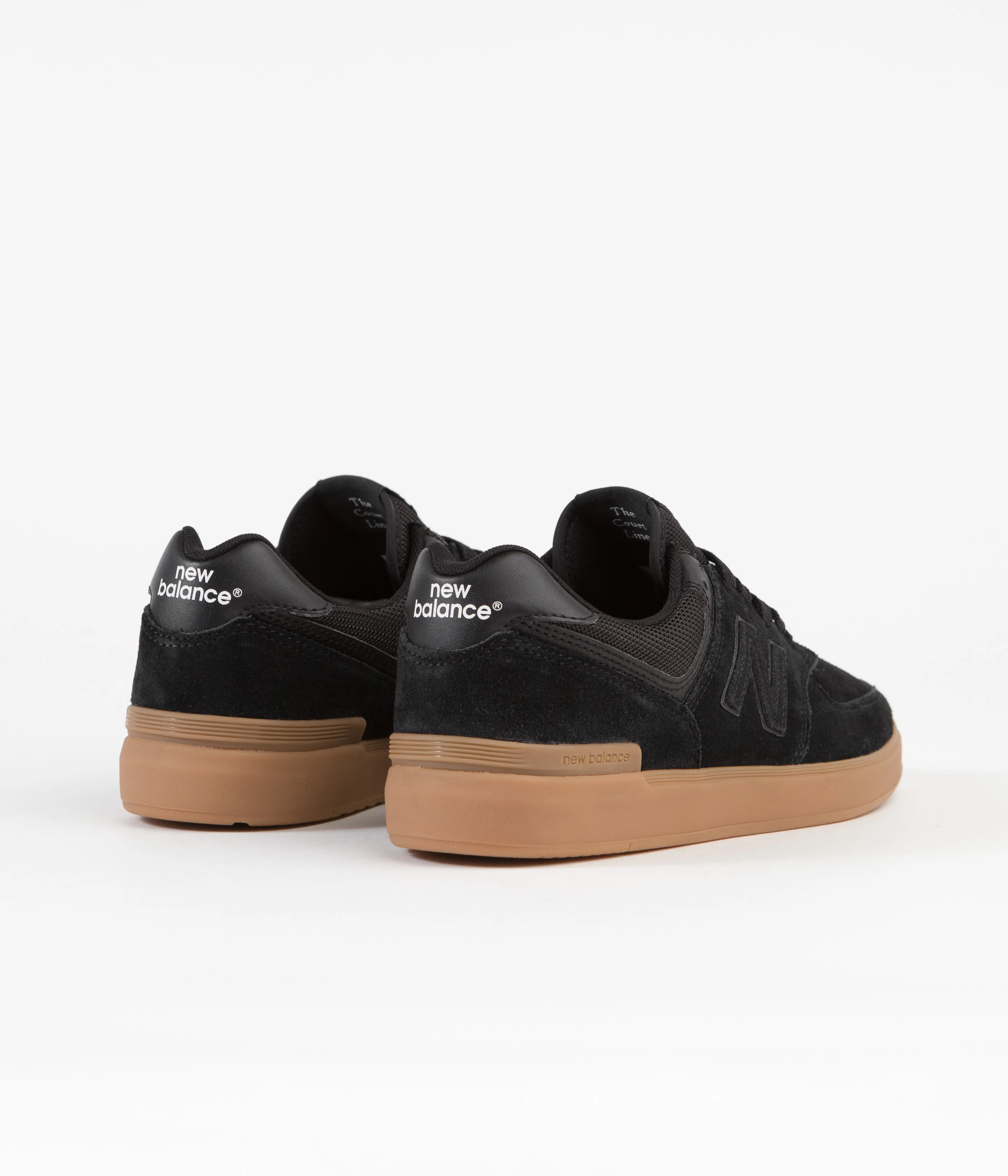 New Balance Pro Court 574 Shoes - Black / Gum - Image 4
