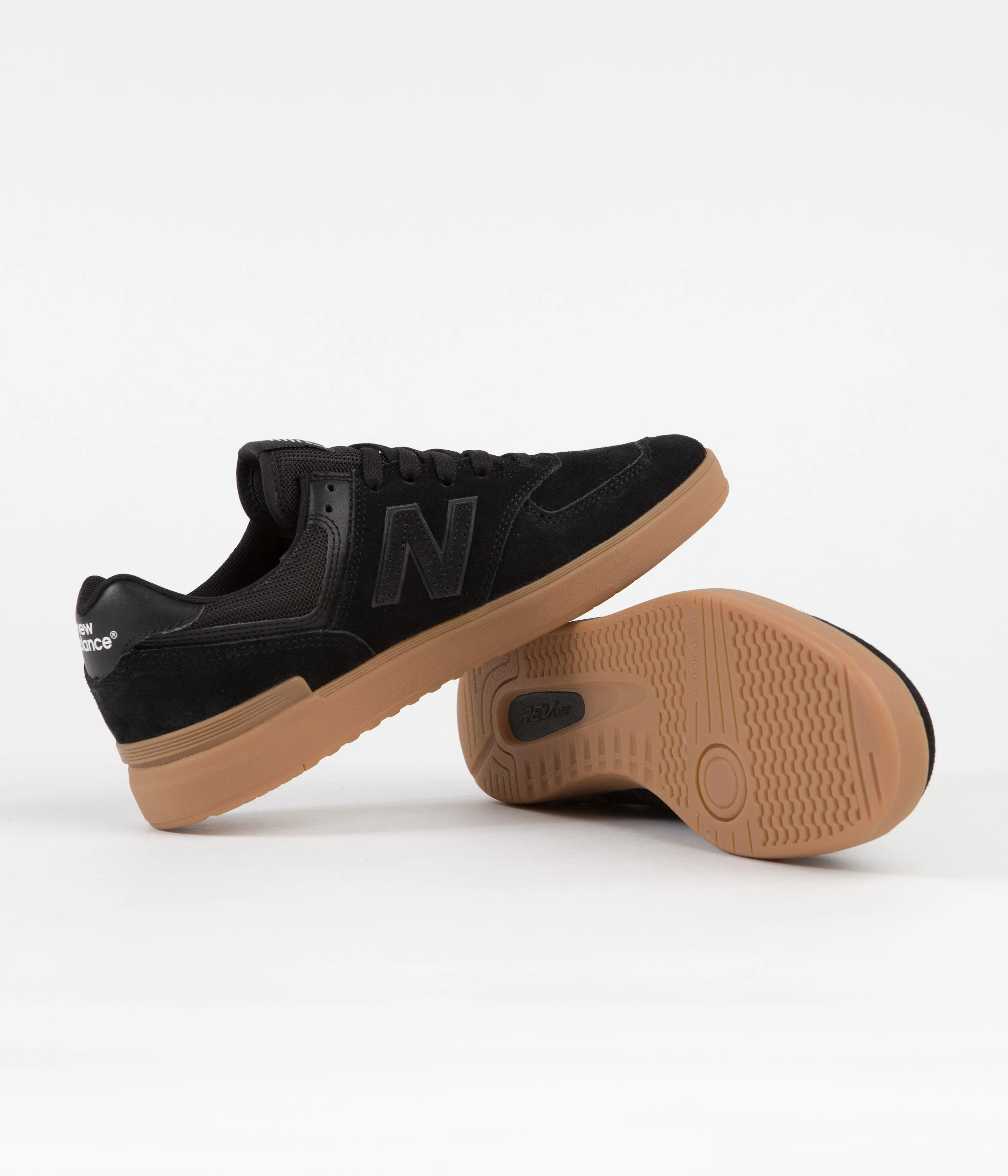 New Balance Pro Court 574 Shoes - Black / Gum - Image 5