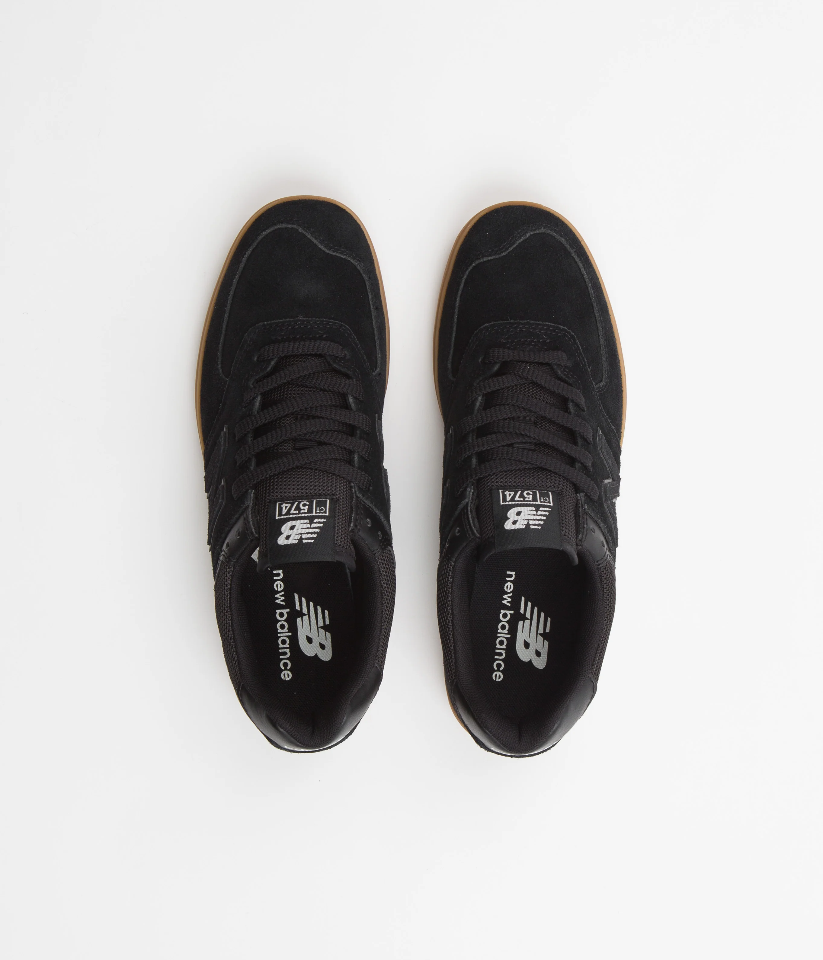 New Balance Pro Court 574 Shoes - Black / Gum - Image 7