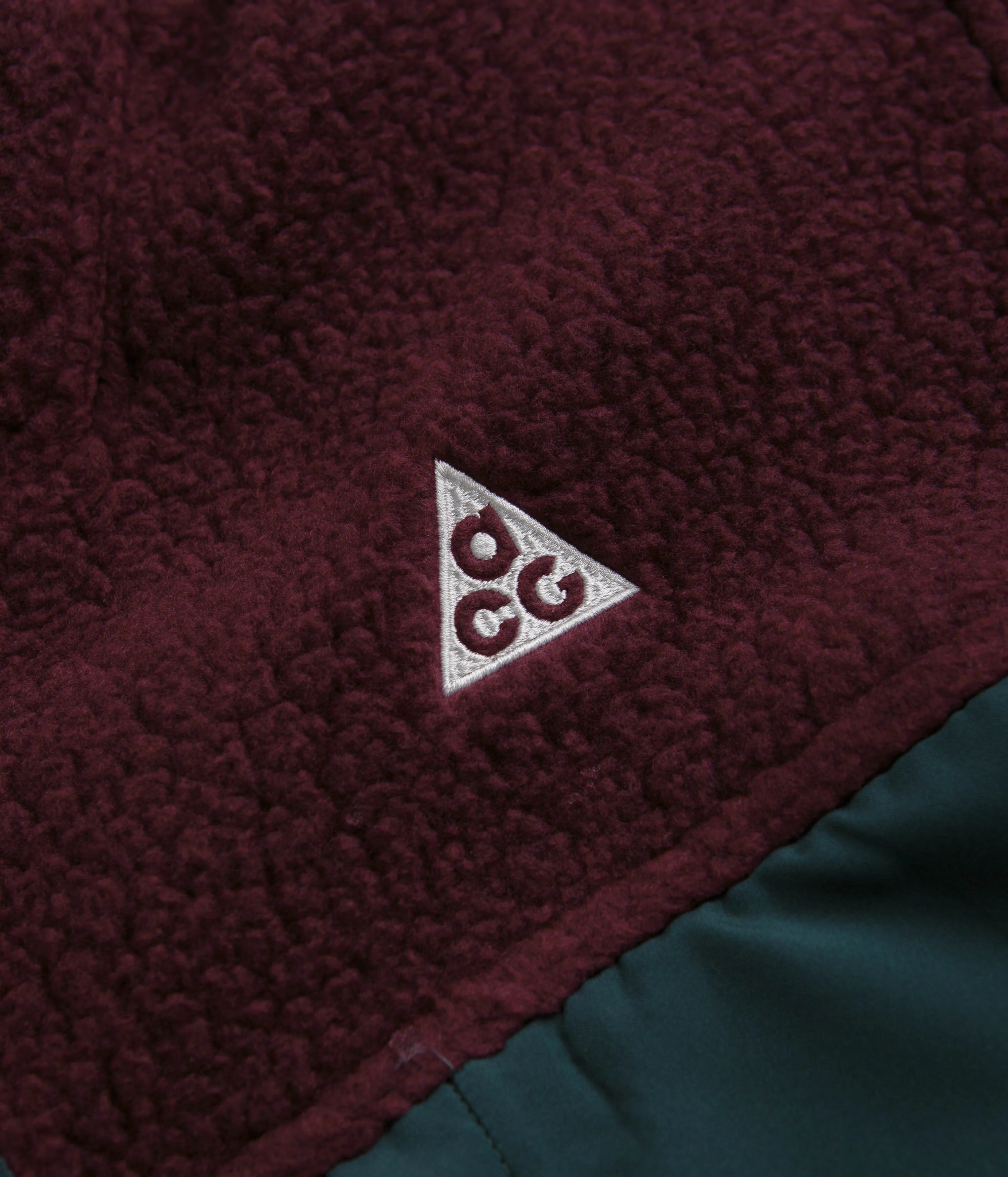 Nike ACG Arctic Wolf Full Zip Fleece - Night Maroon / Deep Jungle / Summit White - Image 4