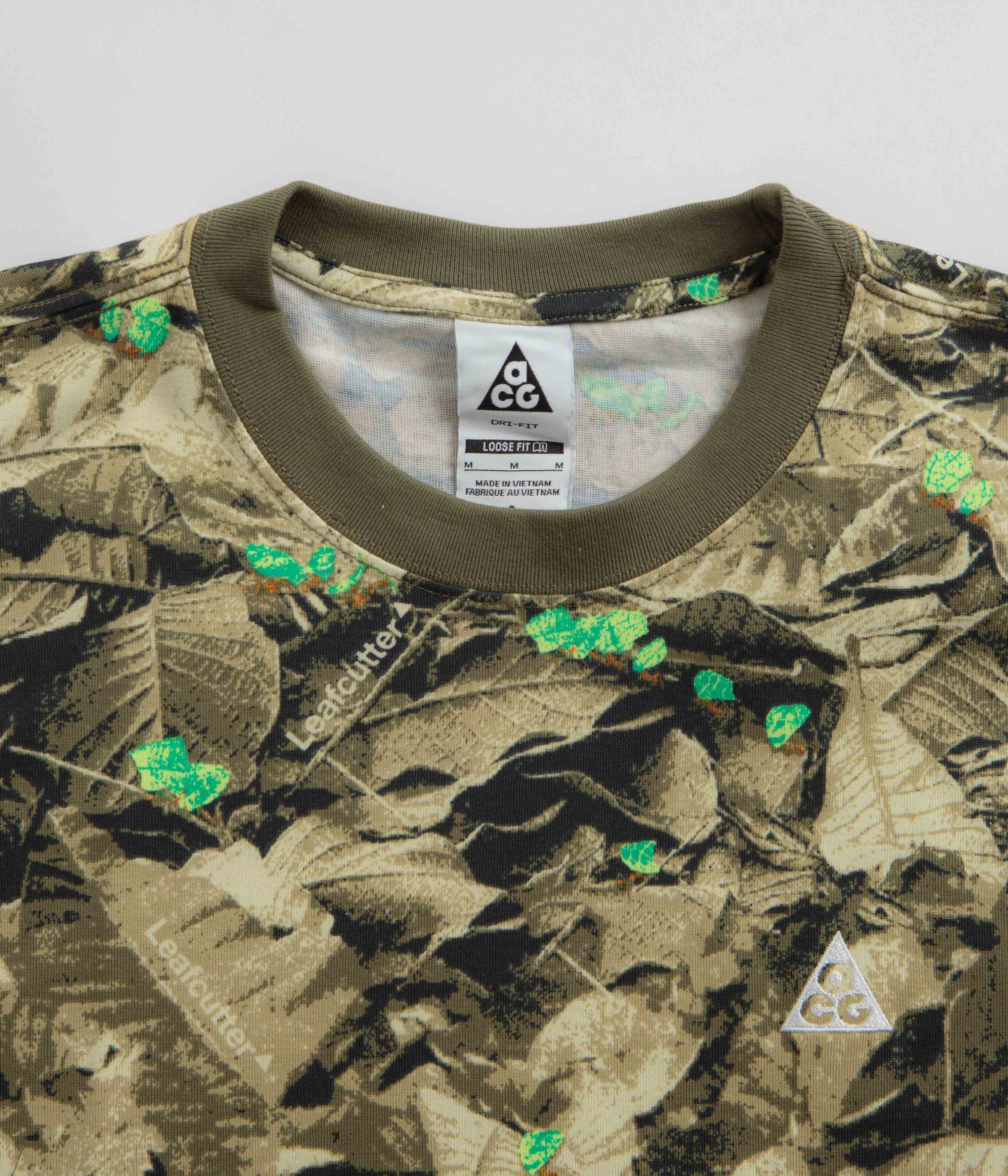 Nike ACG Leafcutter T-Shirt - Medium Olive - Image 3