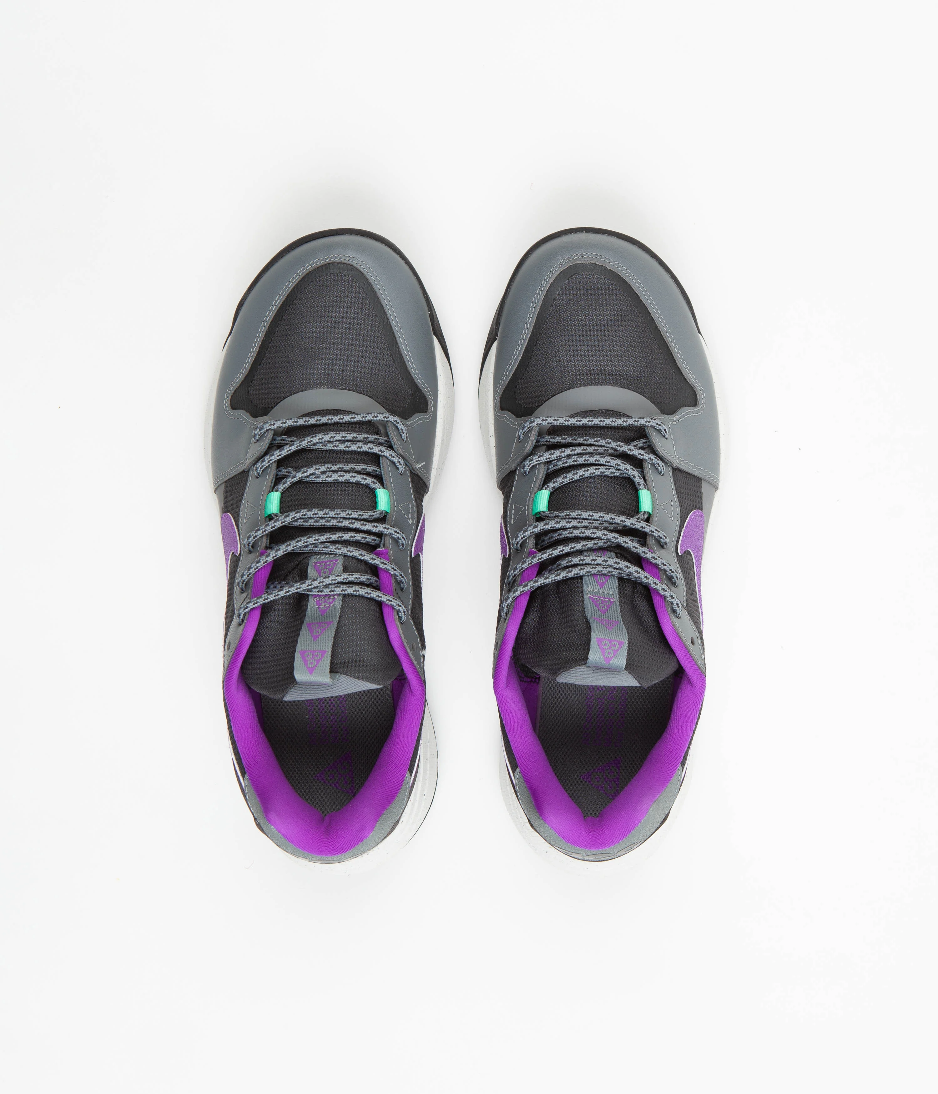 Nike ACG Lowcate Shoes - Smoke Grey / Dark Smoke Grey - Vivid Purple - Image 7