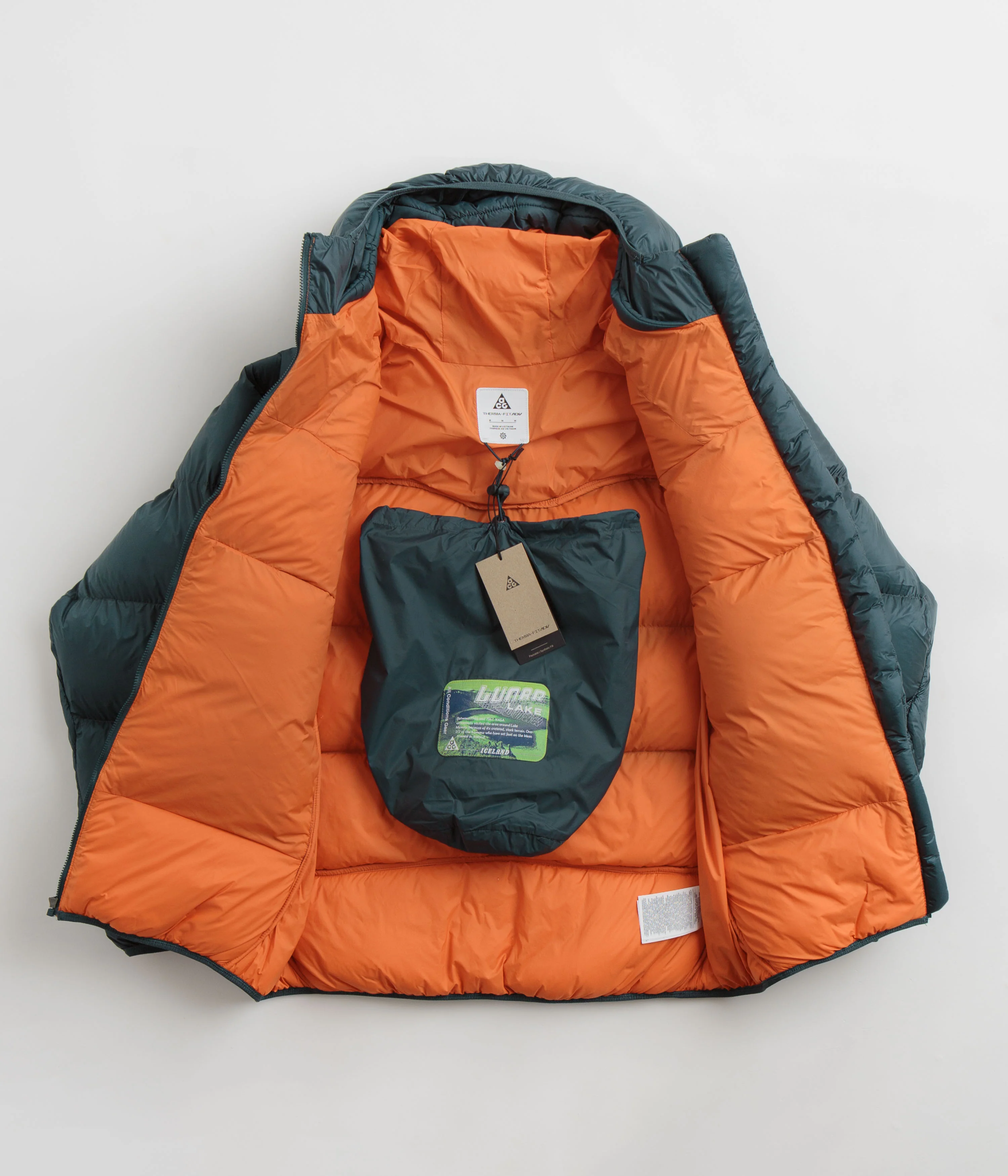 Nike ACG Lunar Lake Puffer Jacket - Deep Jungle / Summit White - Image 2
