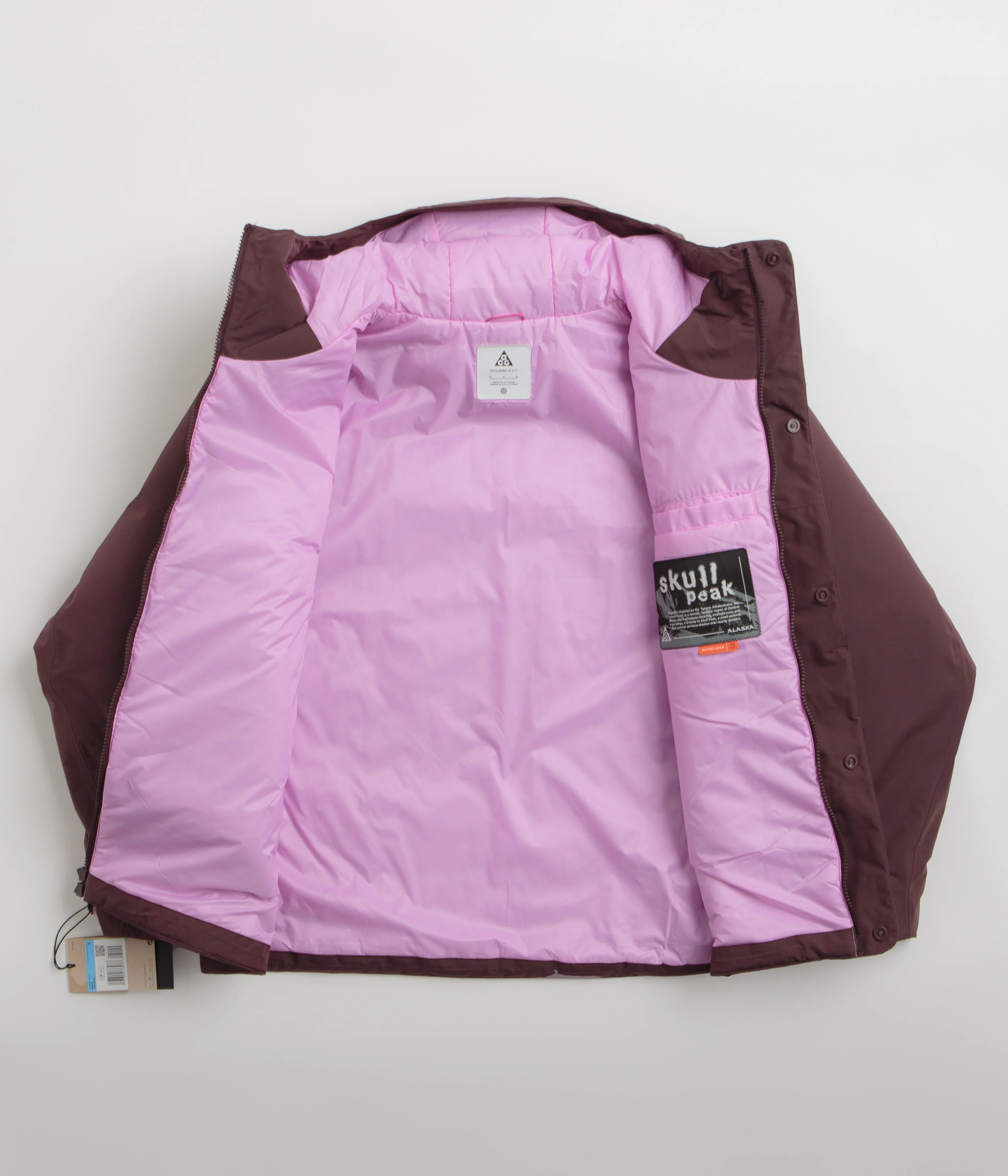 Nike ACG Skull Peak Jacket - Burgundy Crush / Beyond Pink / Summit White - Image 3