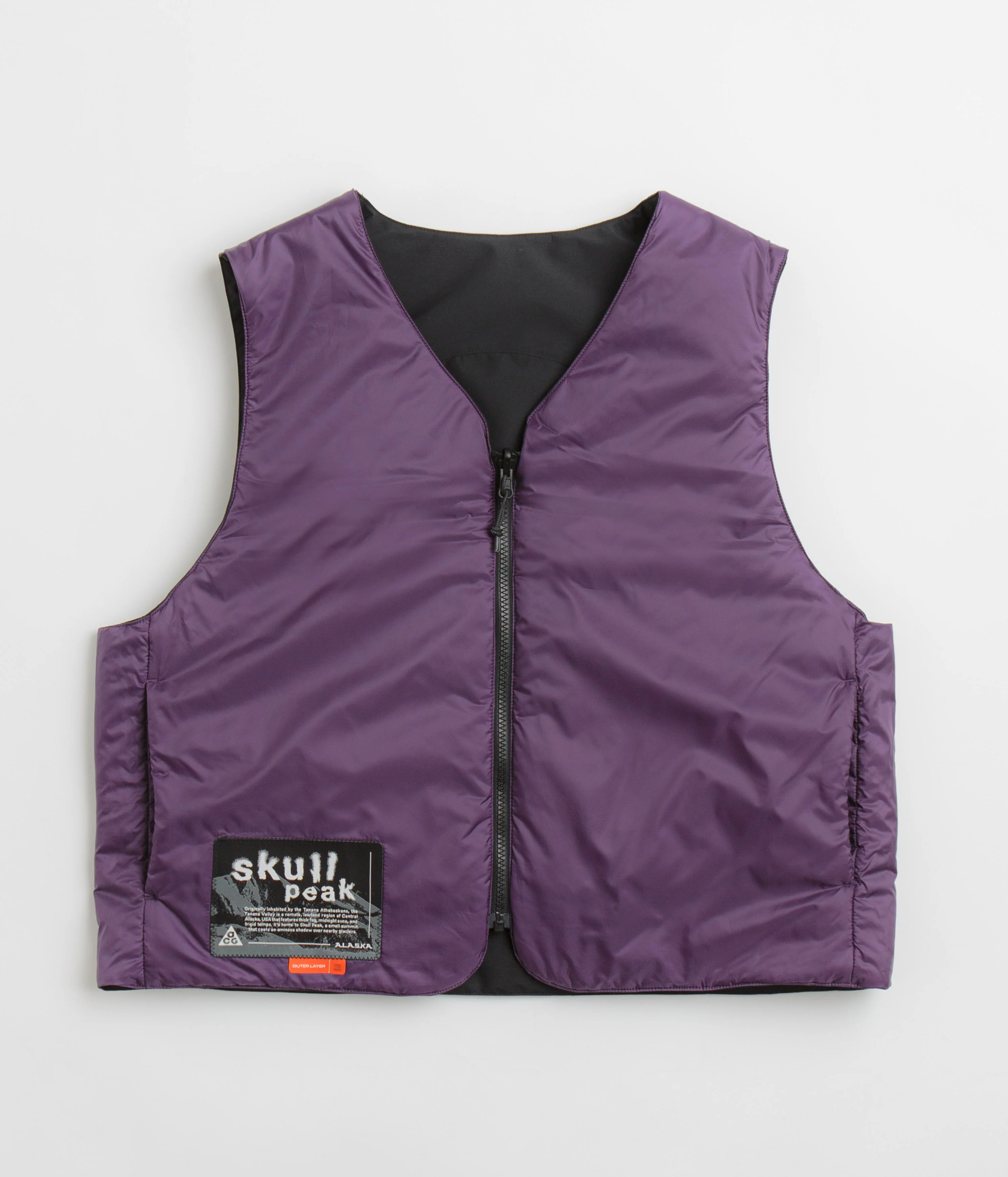 Nike ACG Skull Peak Reversible Vest - Black / Dark Raisin / Summit White - Image 2