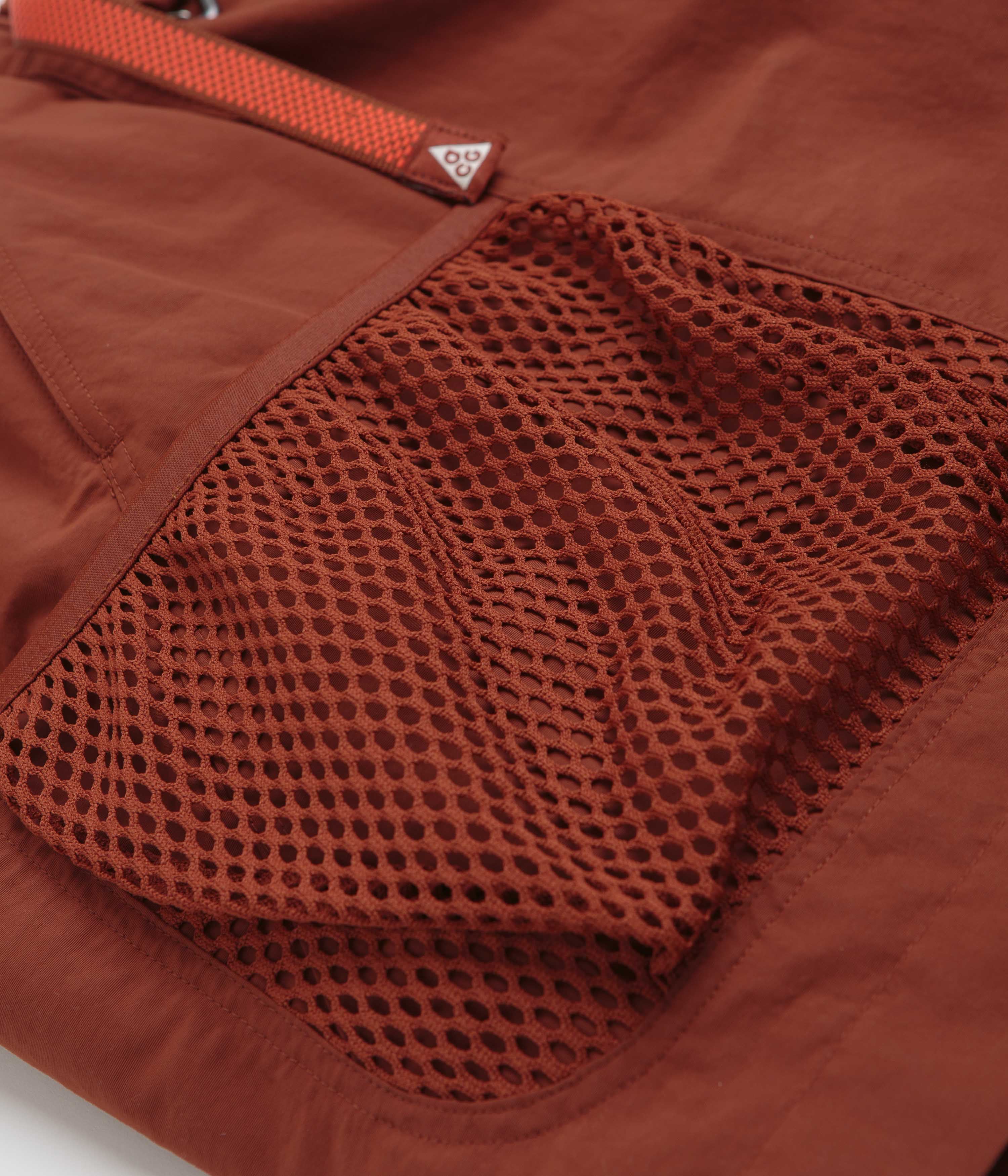 Nike ACG Snowgrass Cargo Shorts - Cinnamon / Picante Red / Summit White - Image 9